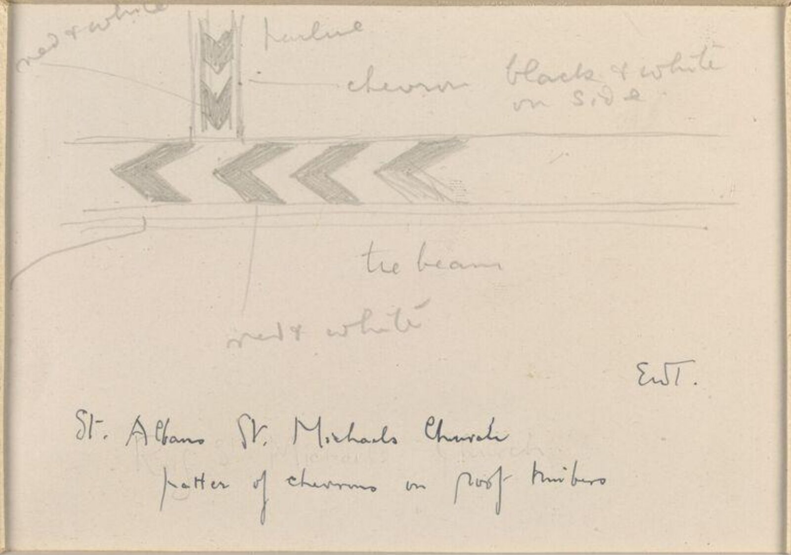 Drawing, Ernest William Tristram, early 20th century