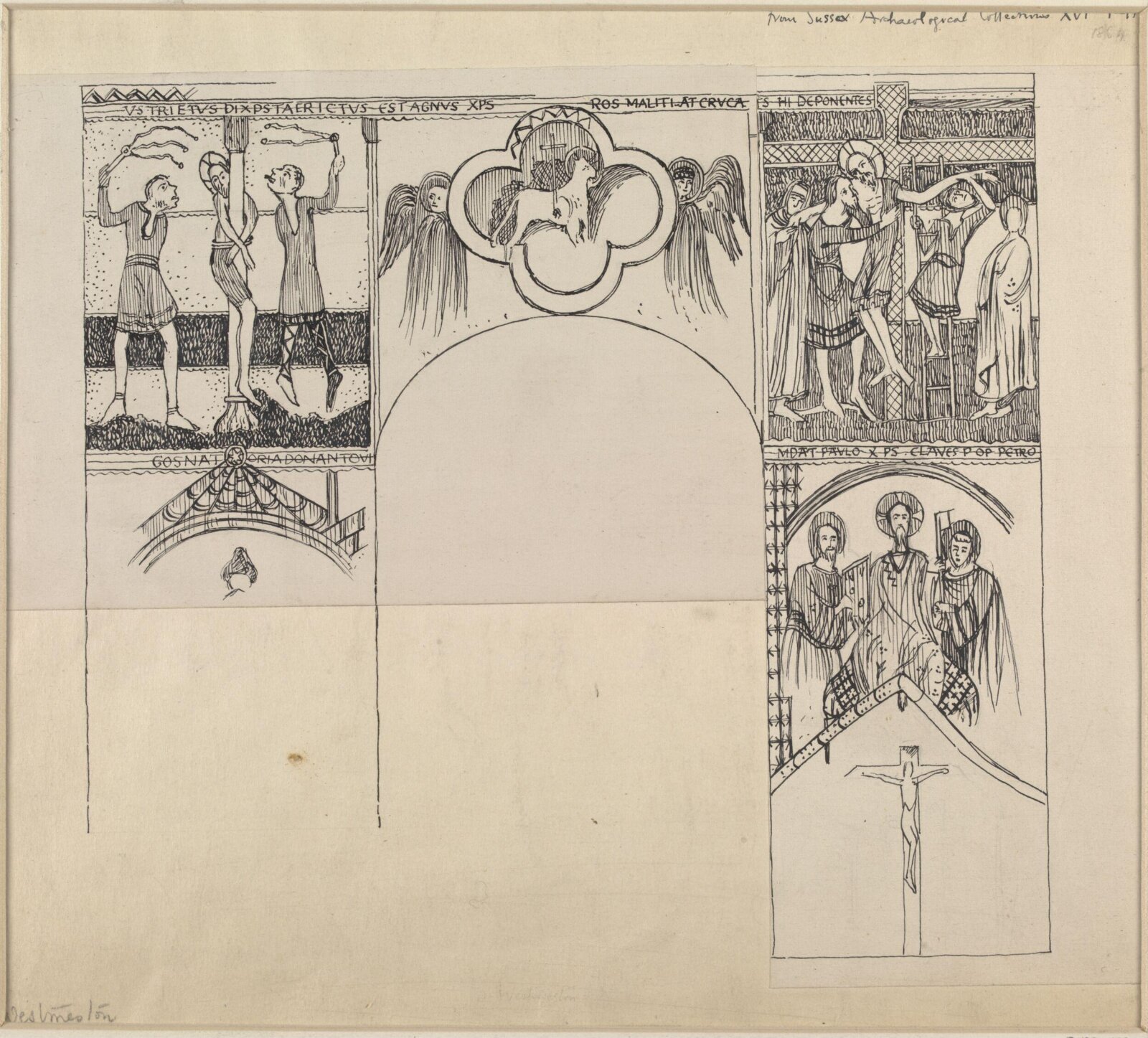 Drawing, Ernest William Tristram, early 20th century