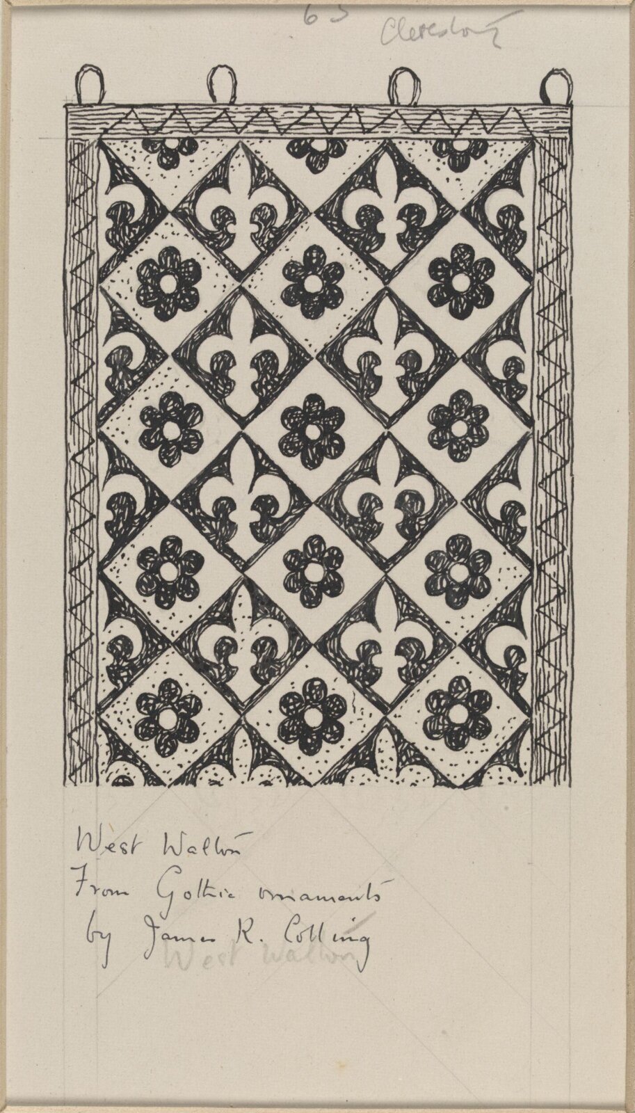 Drawing, Ernest William Tristram, early 20th century