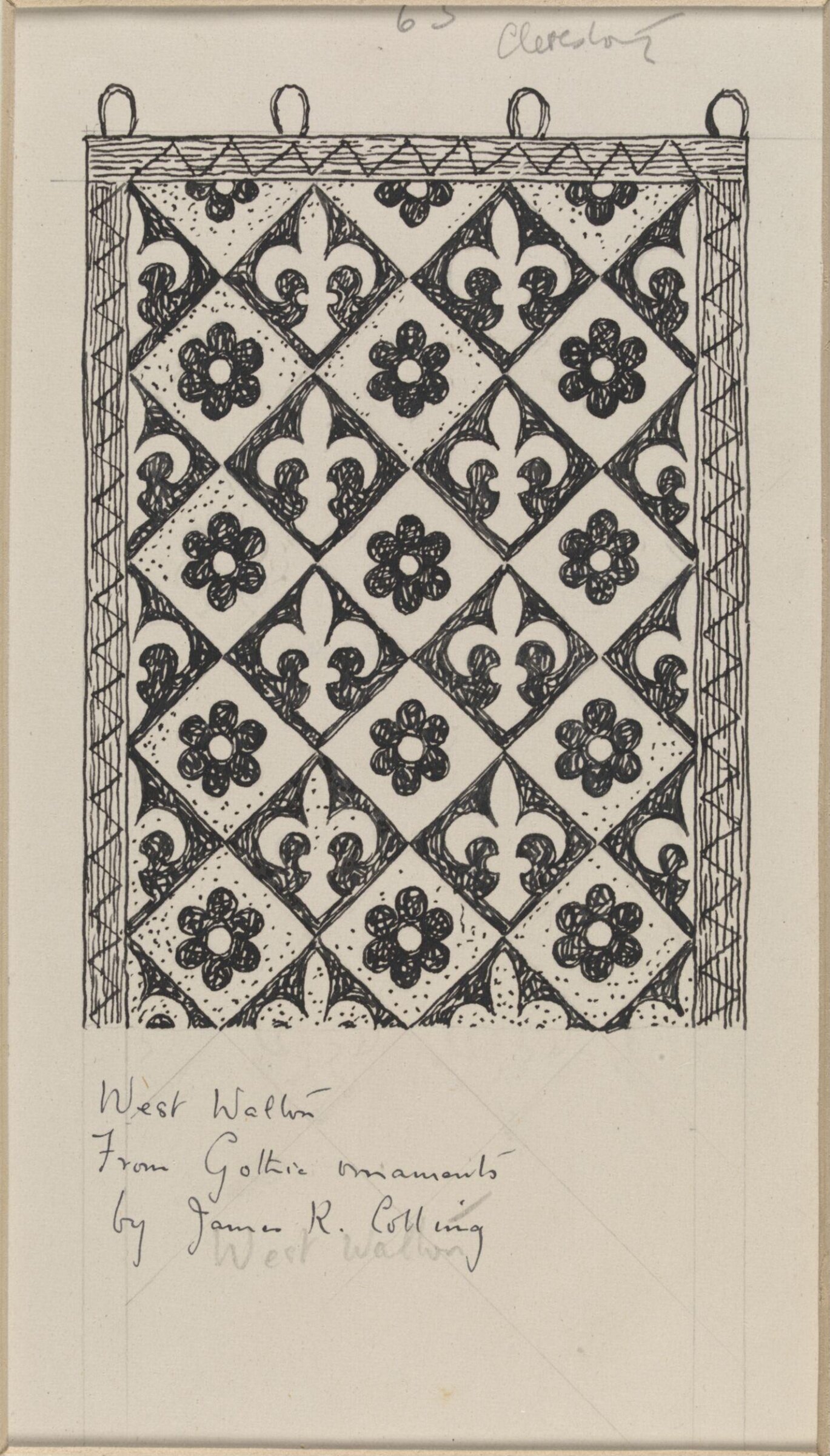 Drawing, Ernest William Tristram, early 20th century