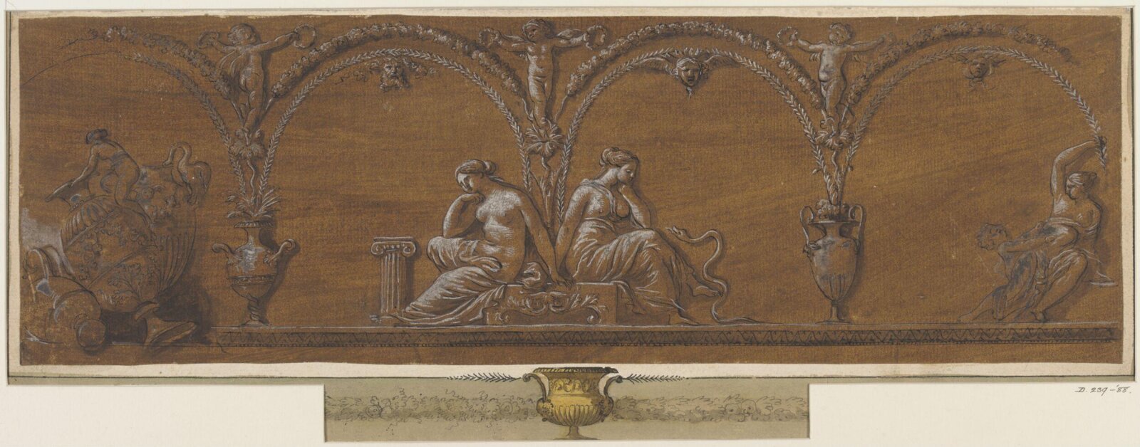 Design for frieze or dado, 18th century