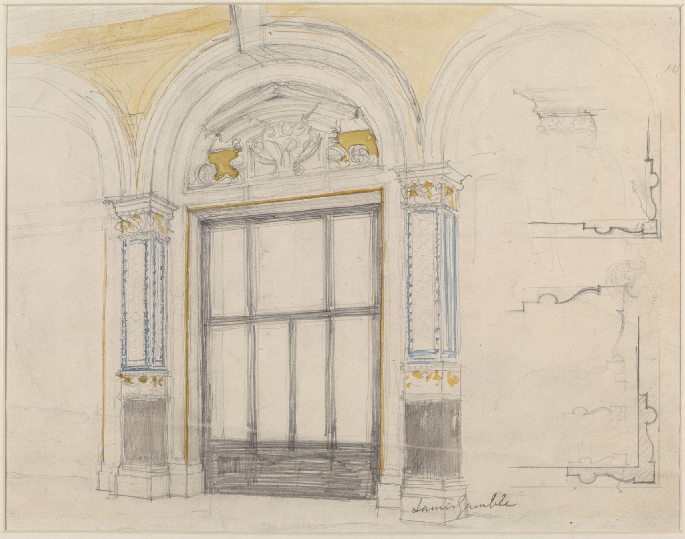 Designs for the Centre Refreshment Room, South Kensington Museum, James Gamble, ca. 1866