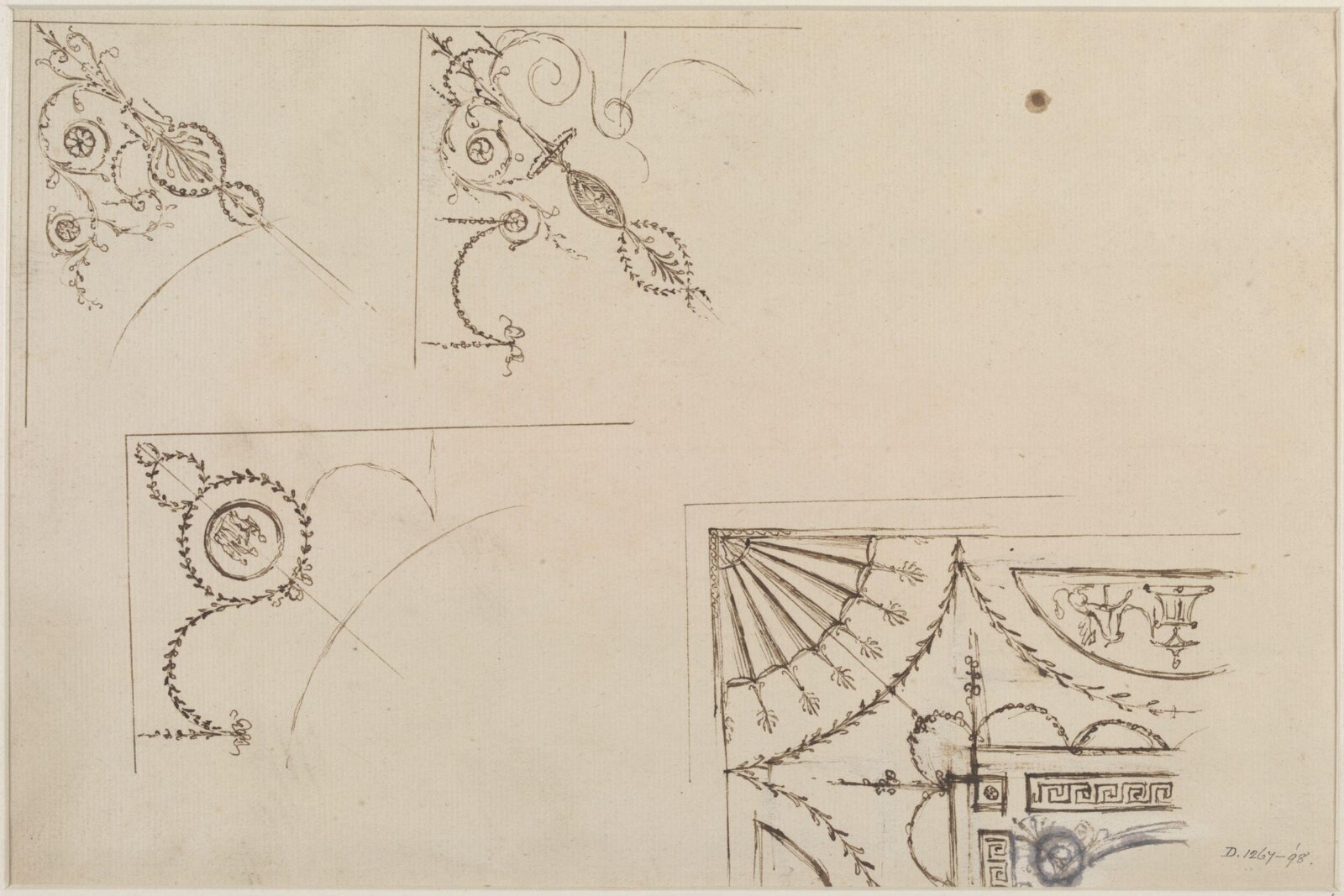 Design for decorative details, late 18th century