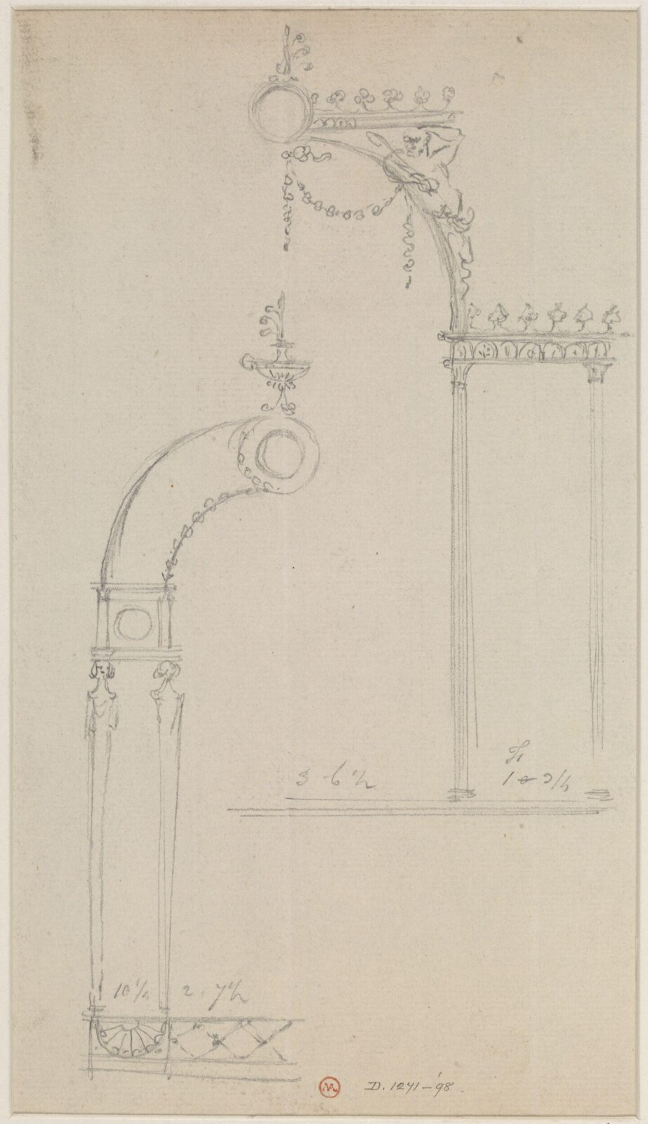 Design for decorative details, late 18th century