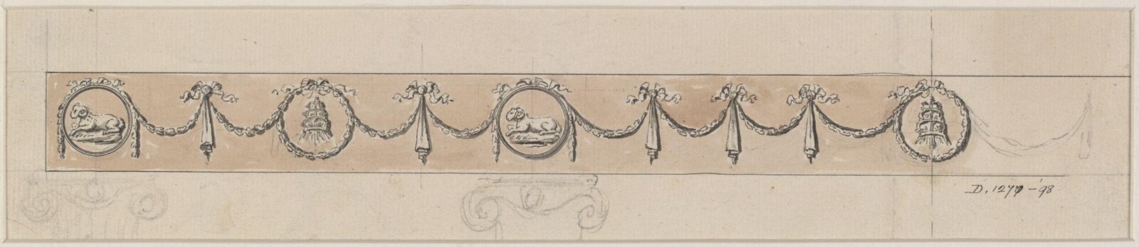 Design for decorative details, late 18th century