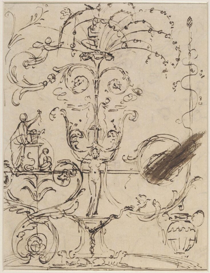 Sketch of interior decoration; grotesque ornament | V&A Explore