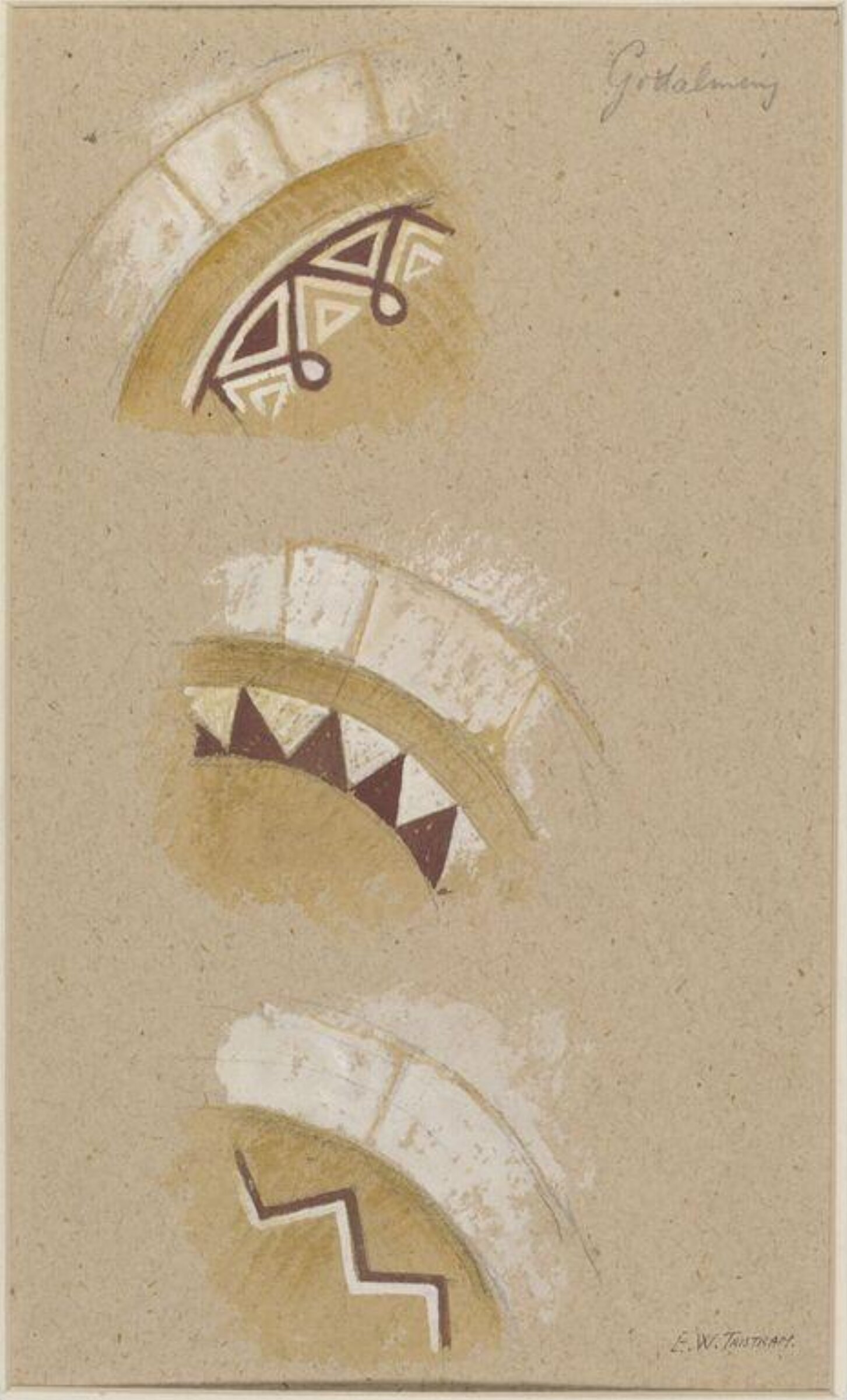Watercolour drawing, Ernest William Tristram, ок. XX века