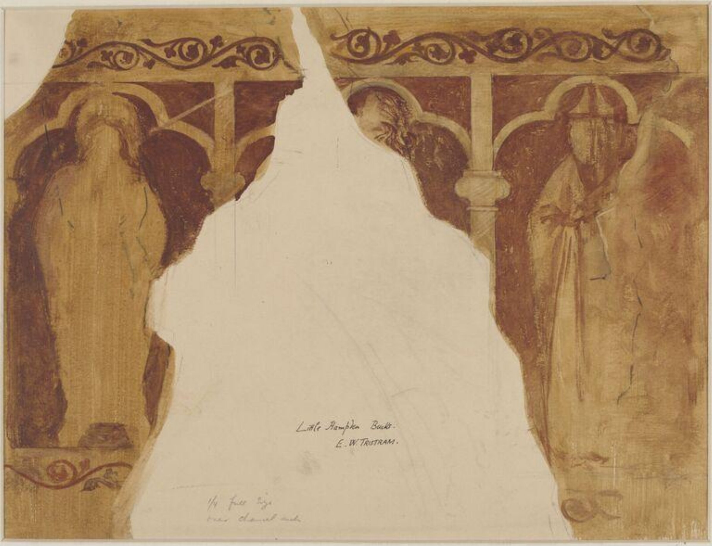 Watercolour drawing, Ernest William Tristram, ок. XX века