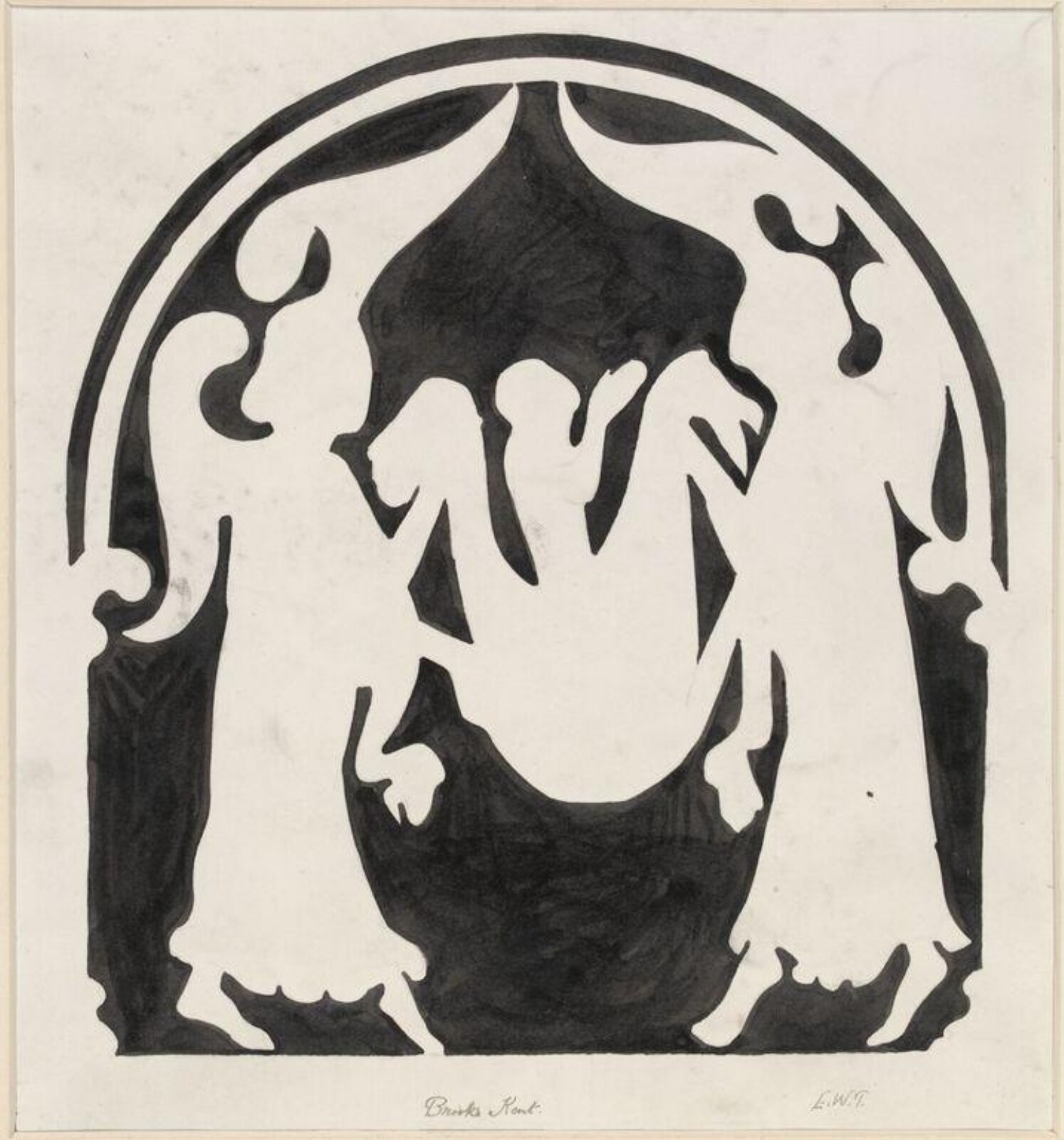 Drawing, Ernest William Tristram, early 20th century