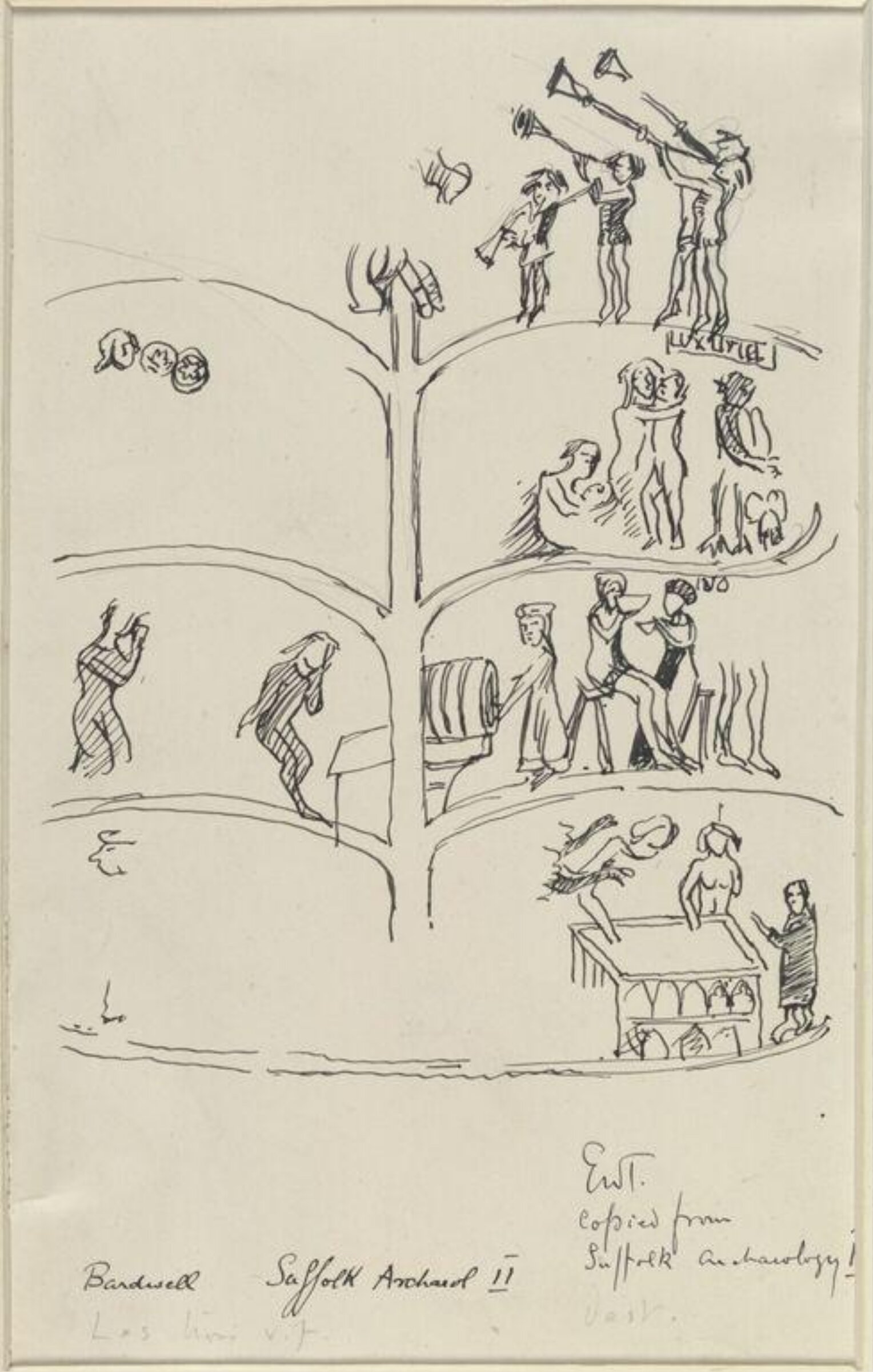 Drawing, Ernest William Tristram, начало XX века