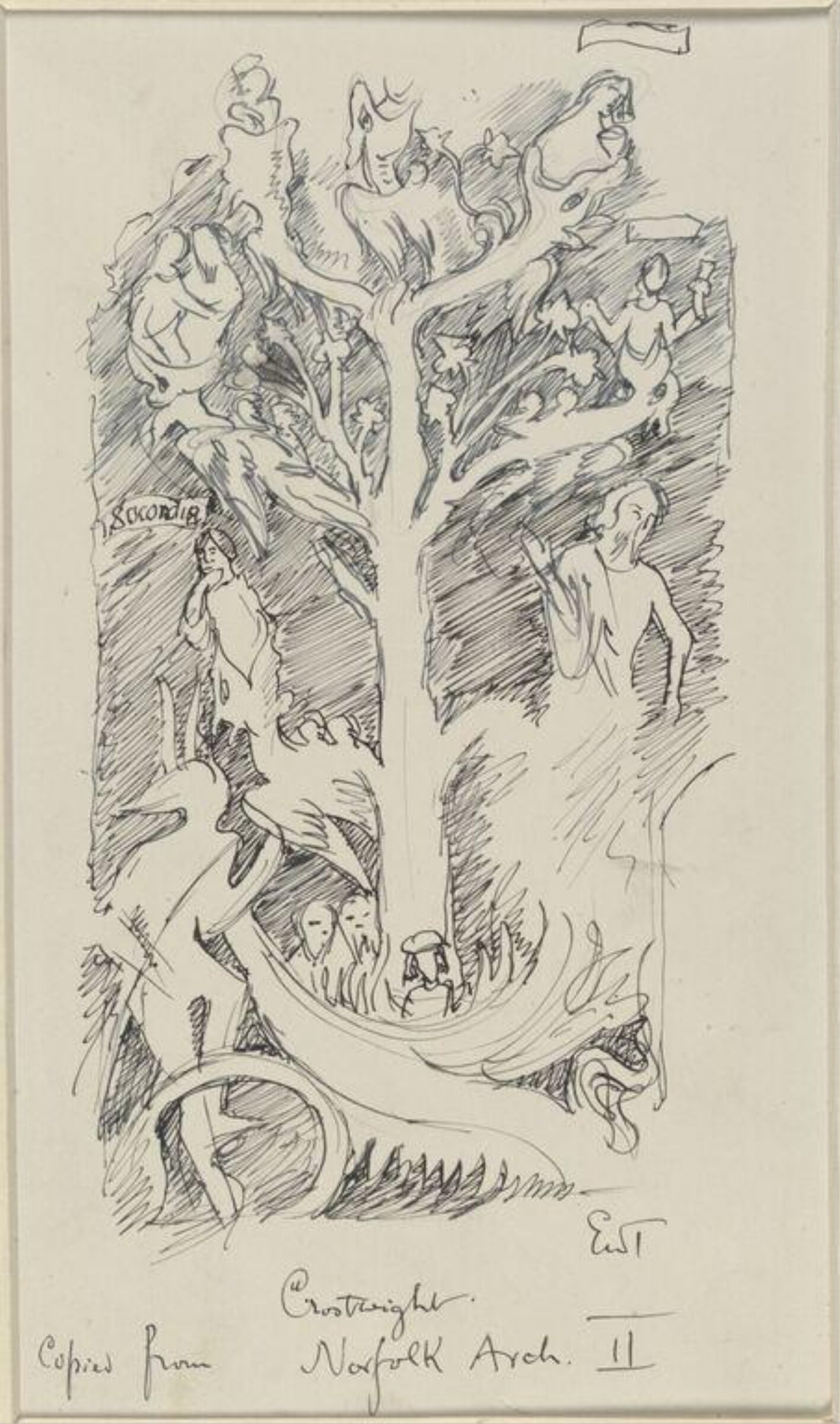 Drawing, Ernest William Tristram, начало XX века