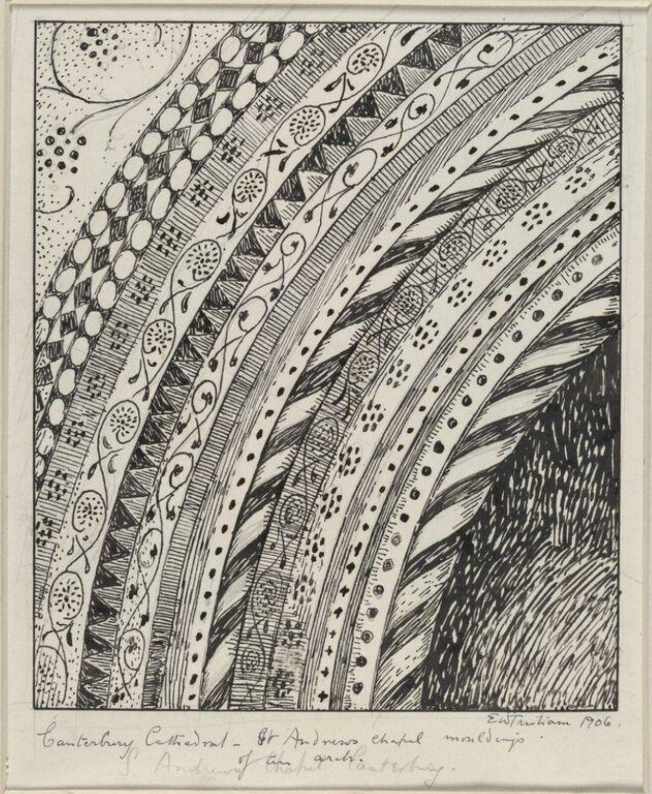 Drawing, Ernest William Tristram, 1906