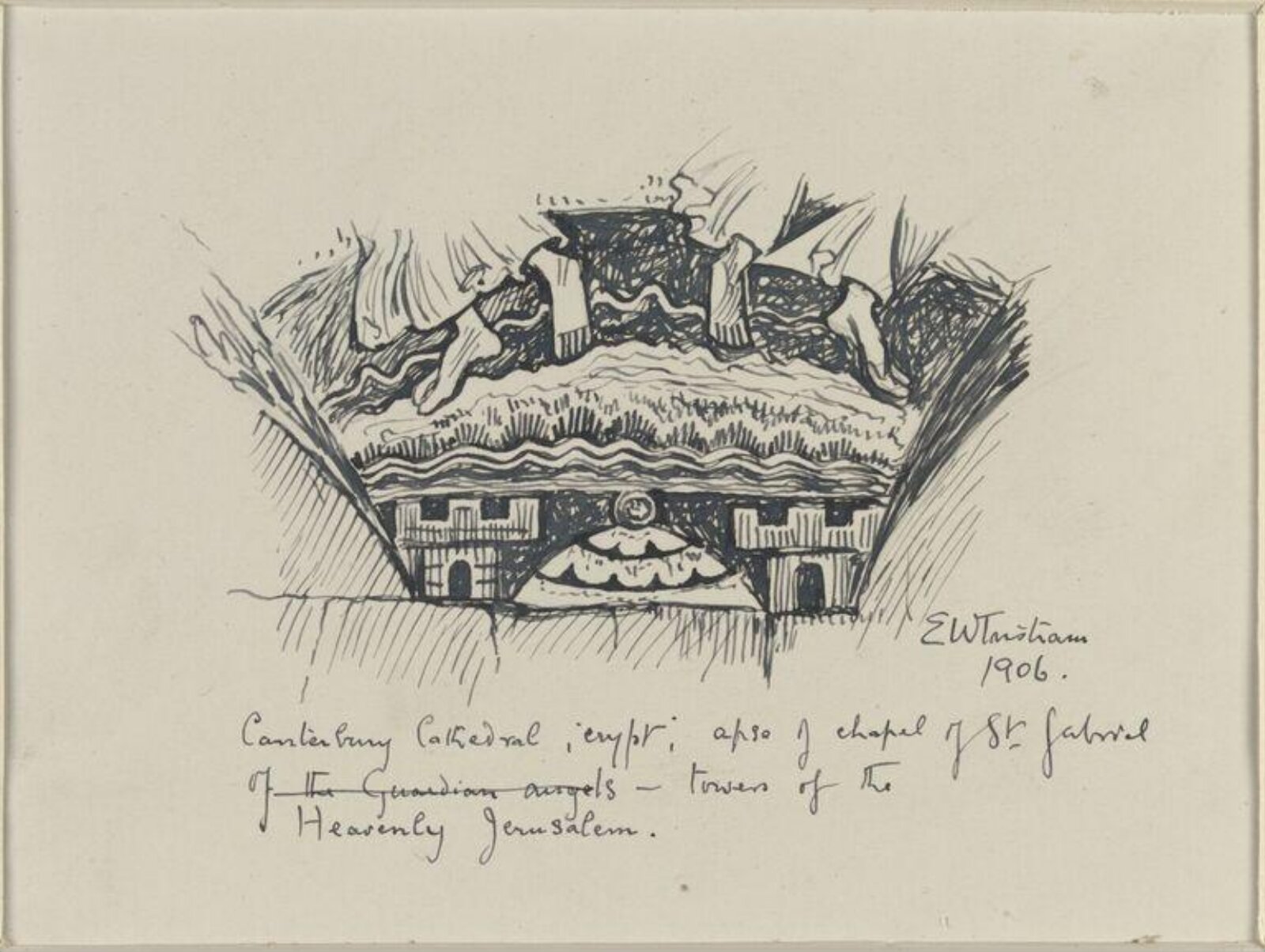 Drawing, Ernest William Tristram, 1906