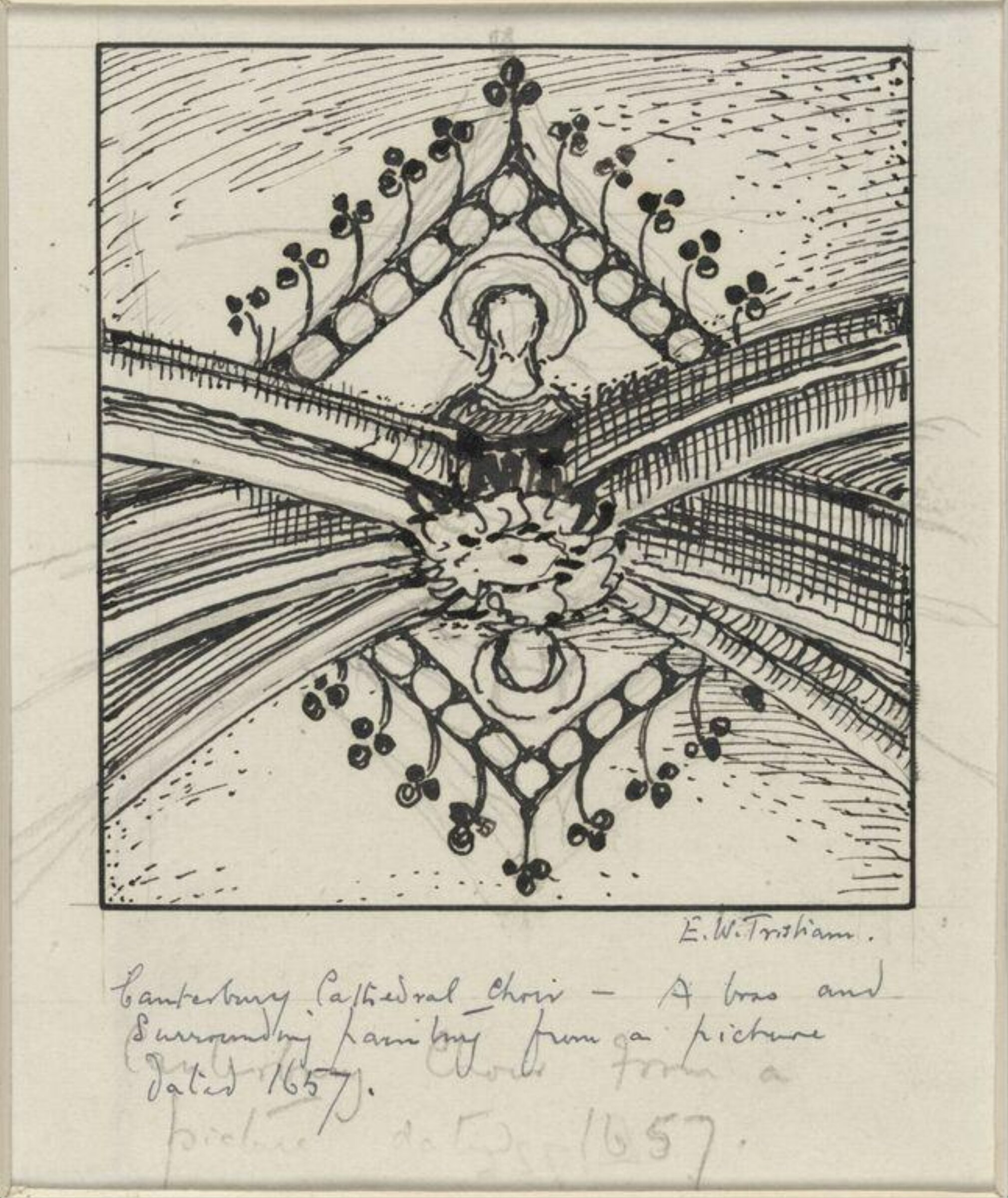 Drawing, Ernest William Tristram, начало XX века