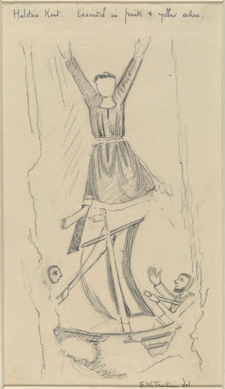 Drawing, Ernest William Tristram, early 20th century