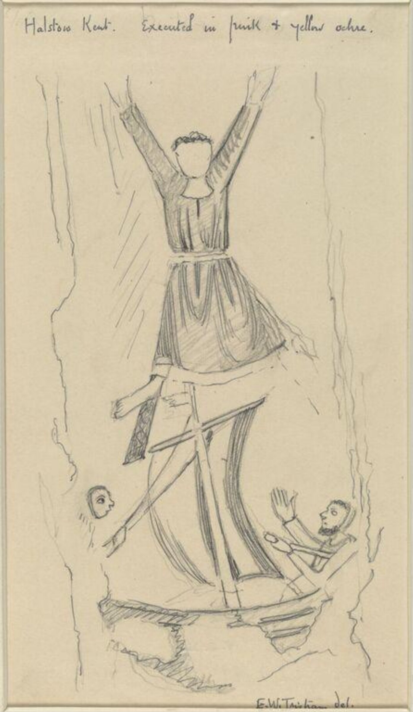 Drawing, Ernest William Tristram, early 20th century