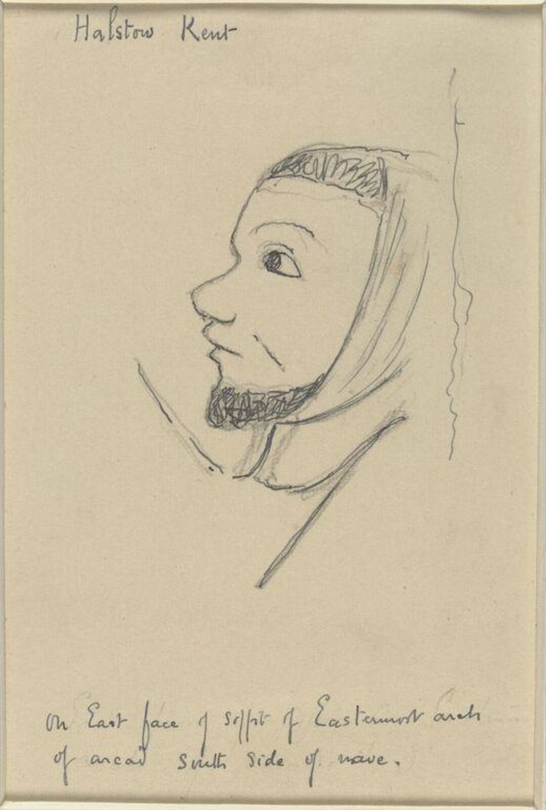 Drawing, Ernest William Tristram, early 20th century