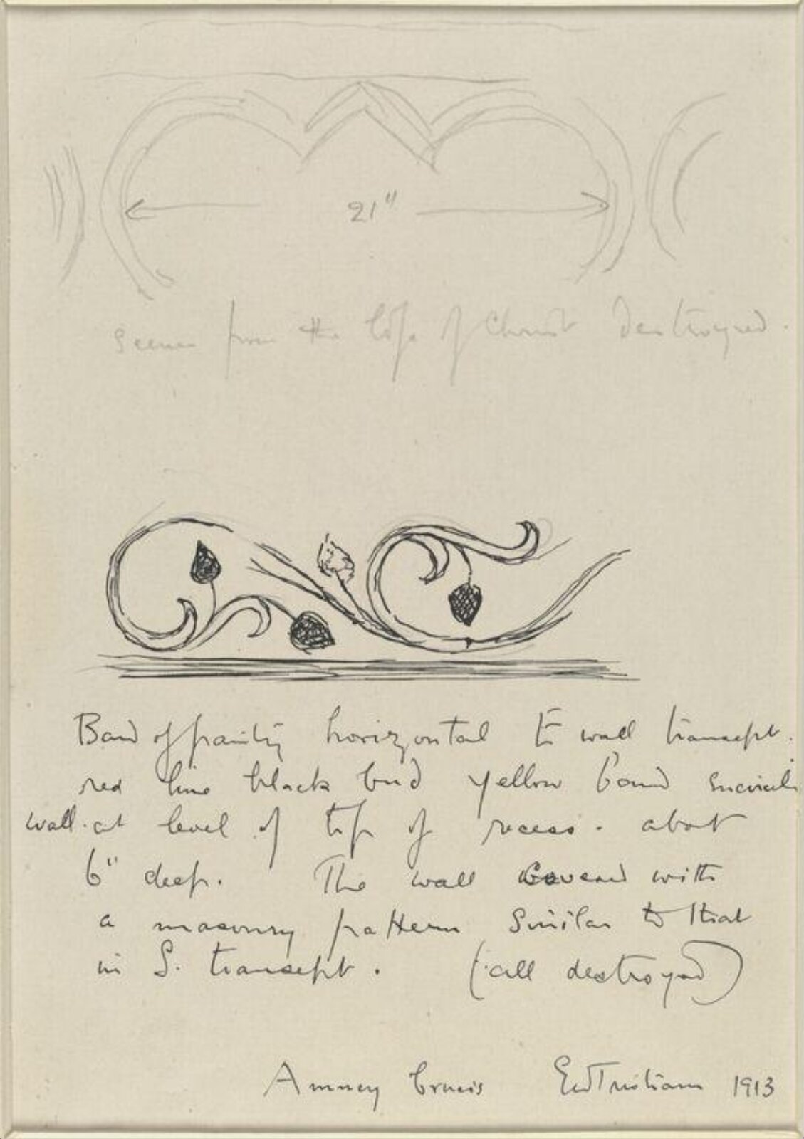 Drawing, Ernest William Tristram, 1913