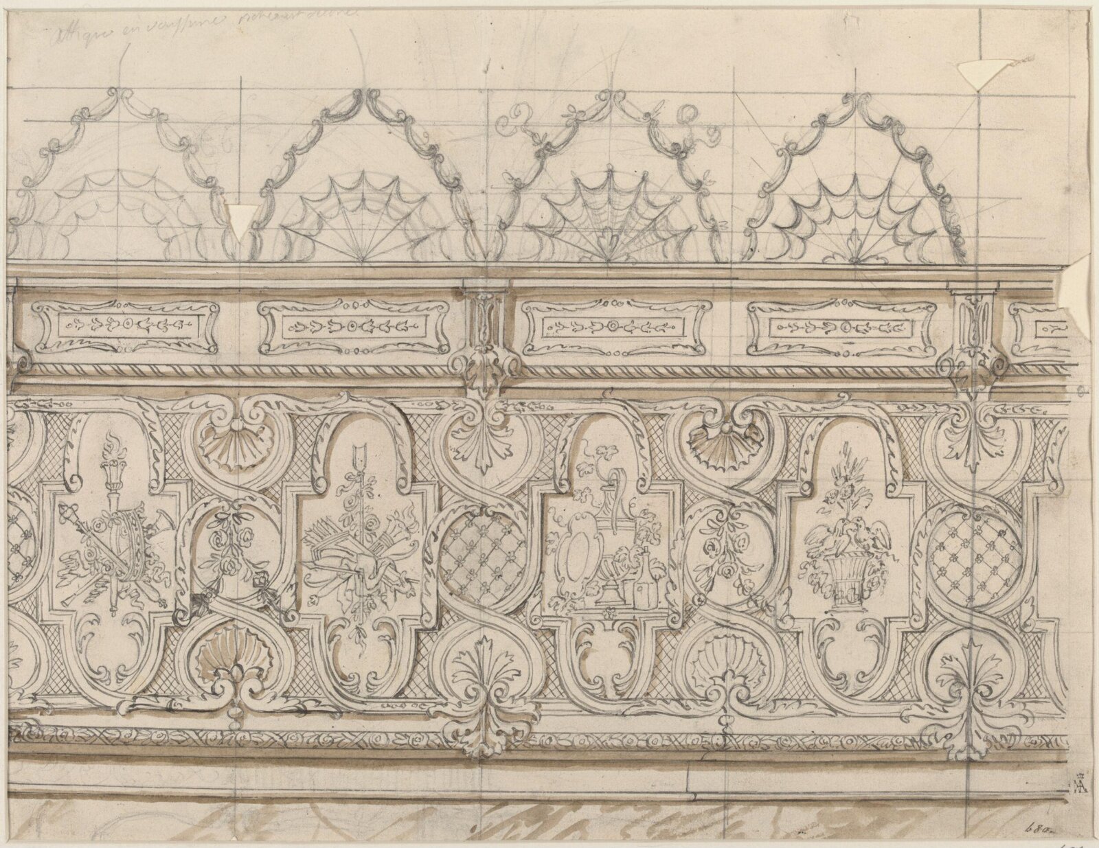 Design for a frieze, 18th century