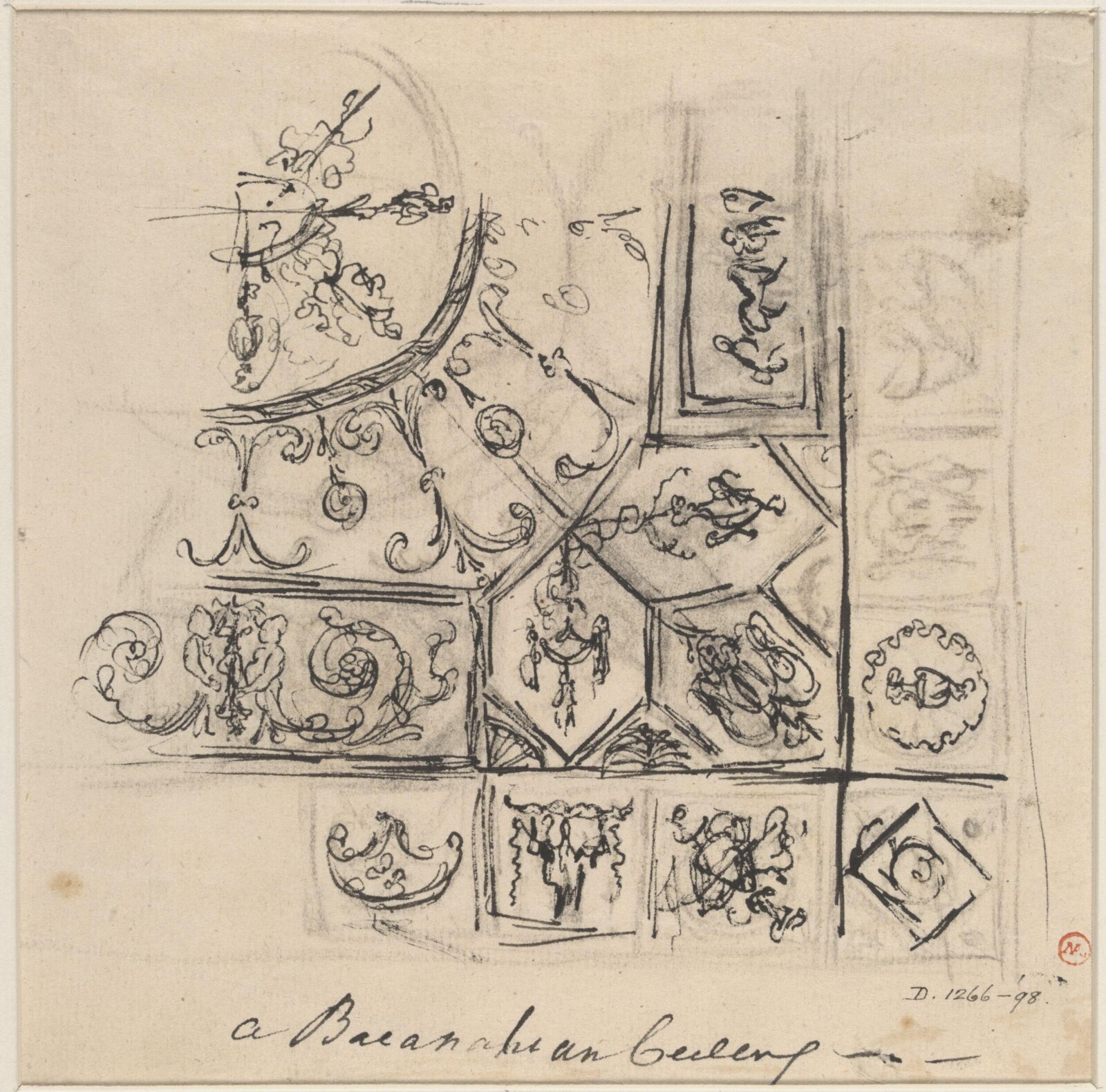Design for decorative details, late 18th century