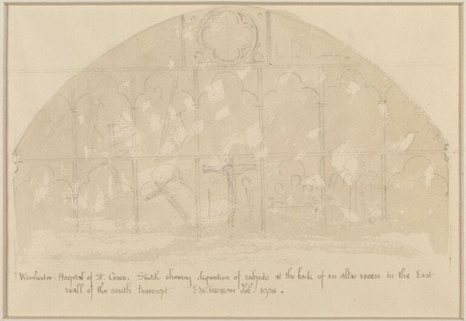 Drawing, Ernest William Tristram, 1928