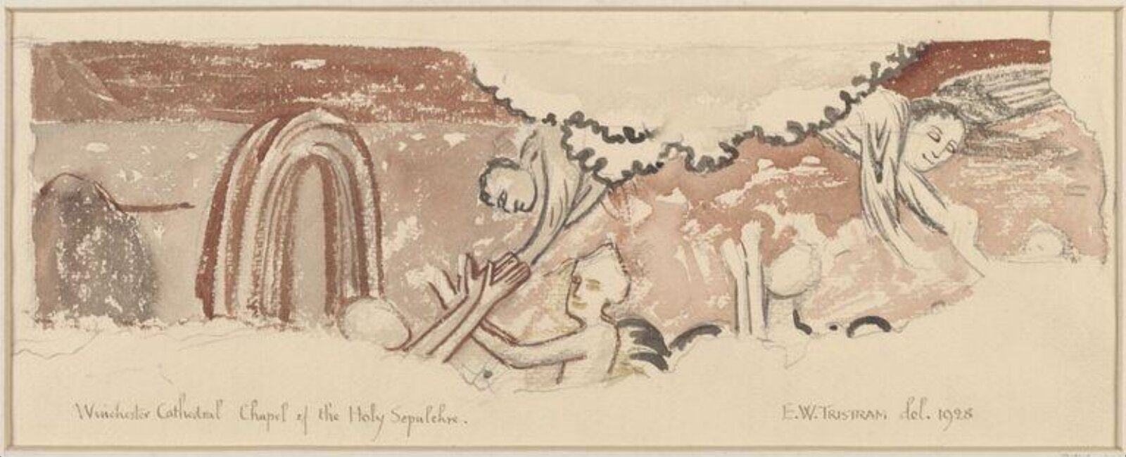 Drawing, Ernest William Tristram, 1928