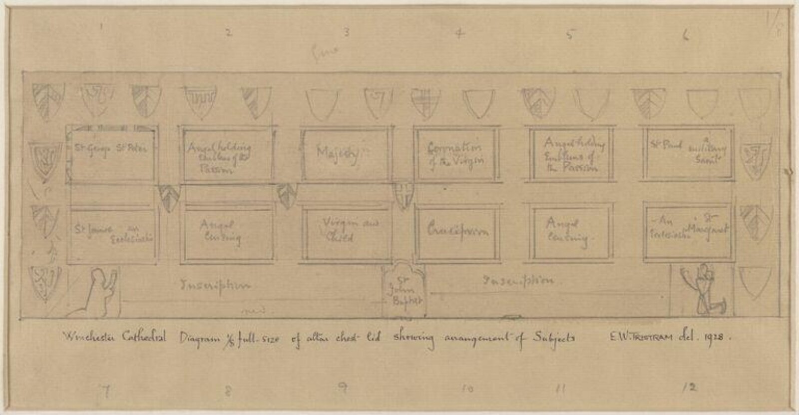 Drawing, Ernest William Tristram, 1928