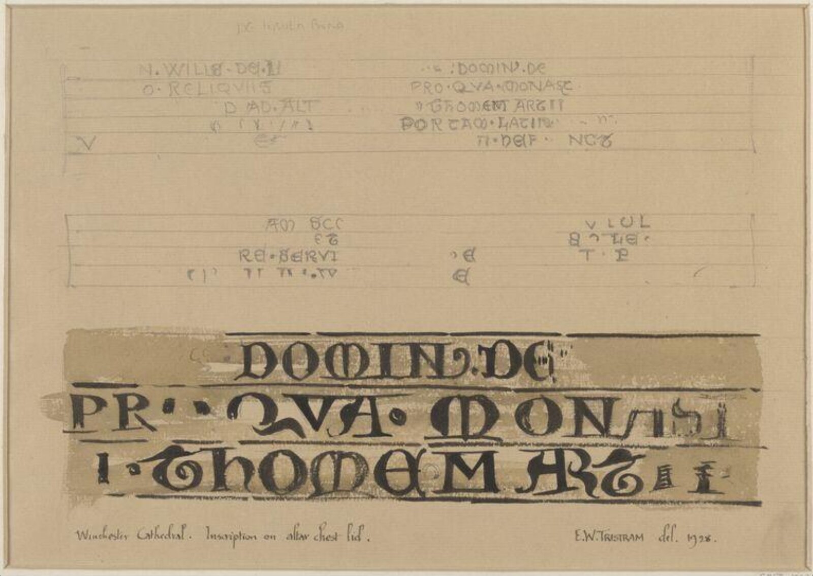 Drawing, Ernest William Tristram, 1928