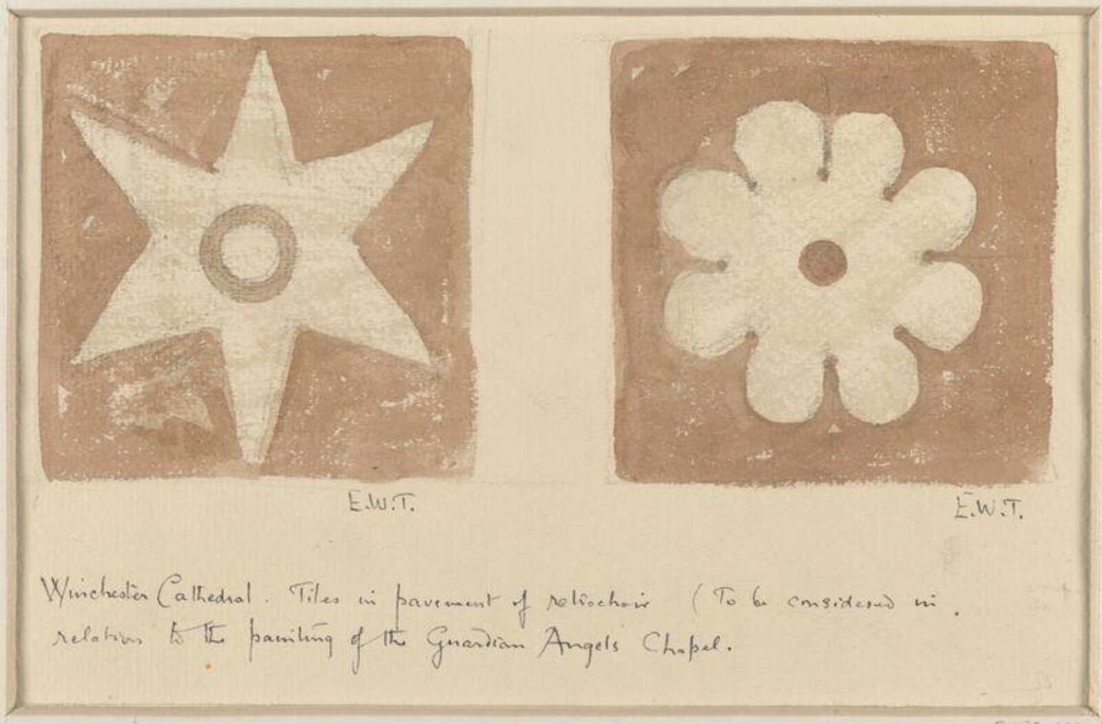Drawing, Ernest William Tristram, early 20th century