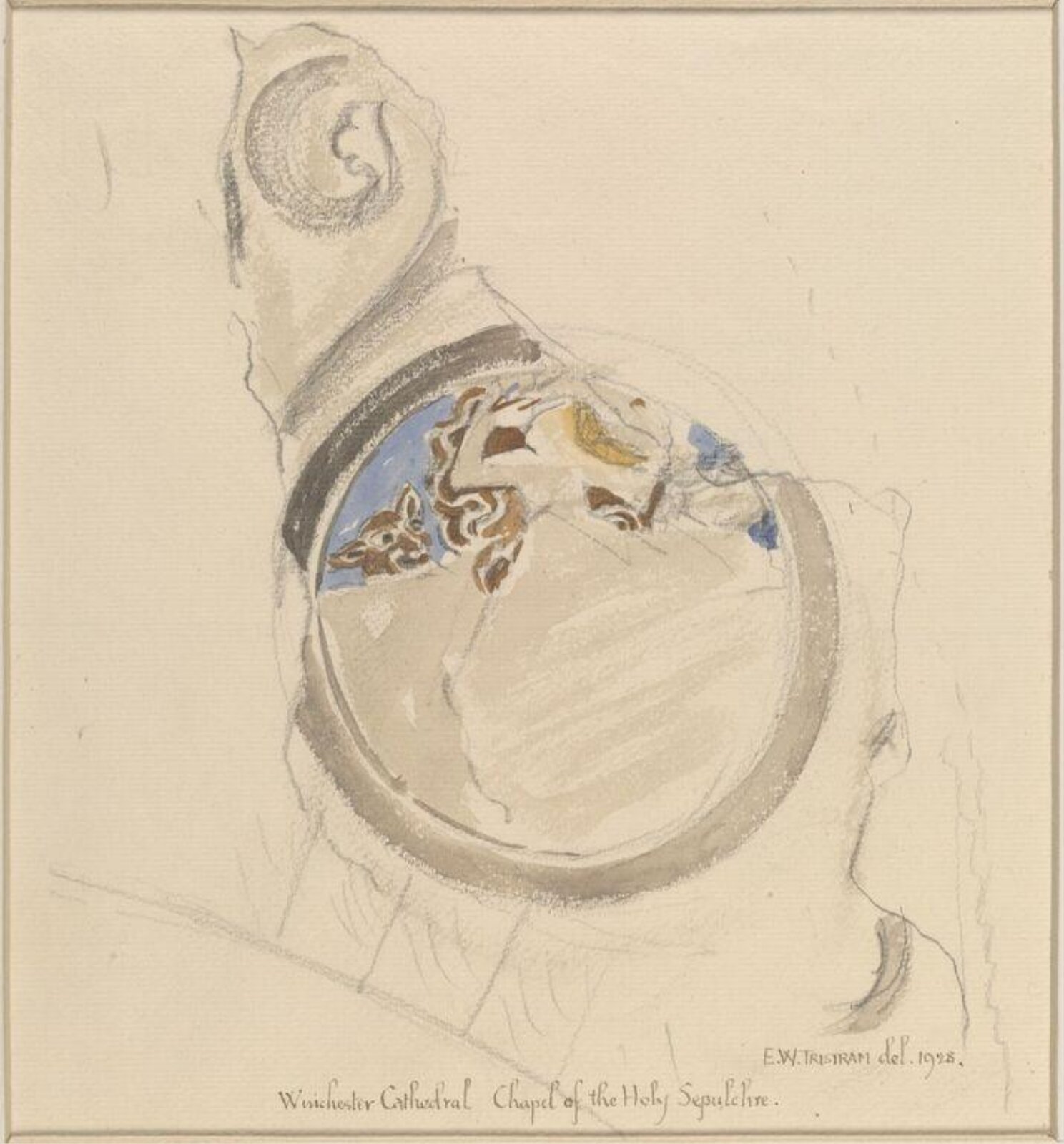 Drawing, Ernest William Tristram, 1928