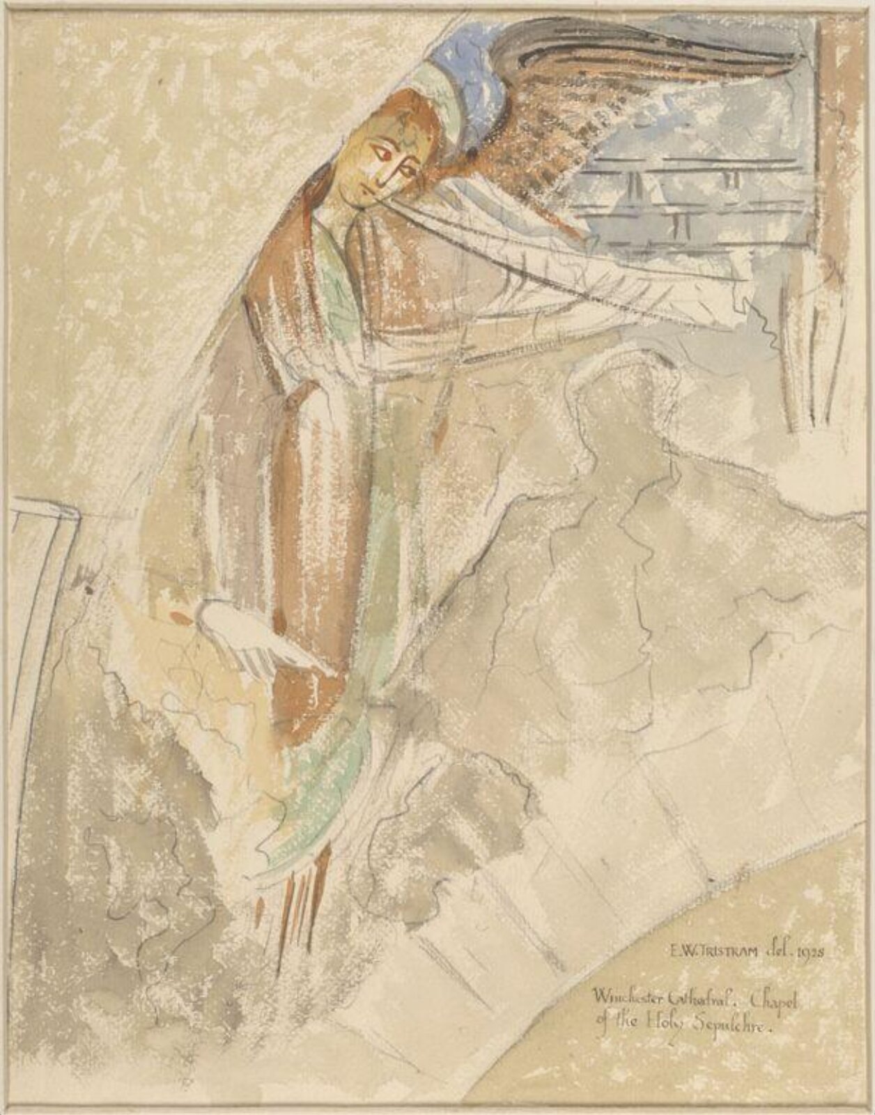 Drawing, Ernest William Tristram, 1928