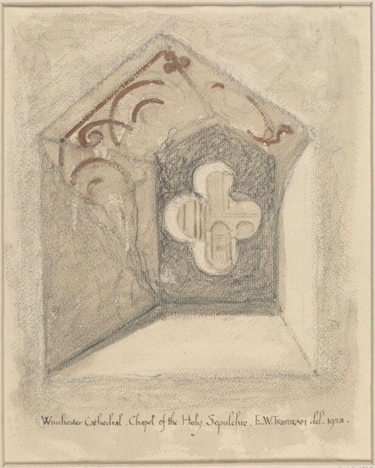 Drawing, Ernest William Tristram, 1928