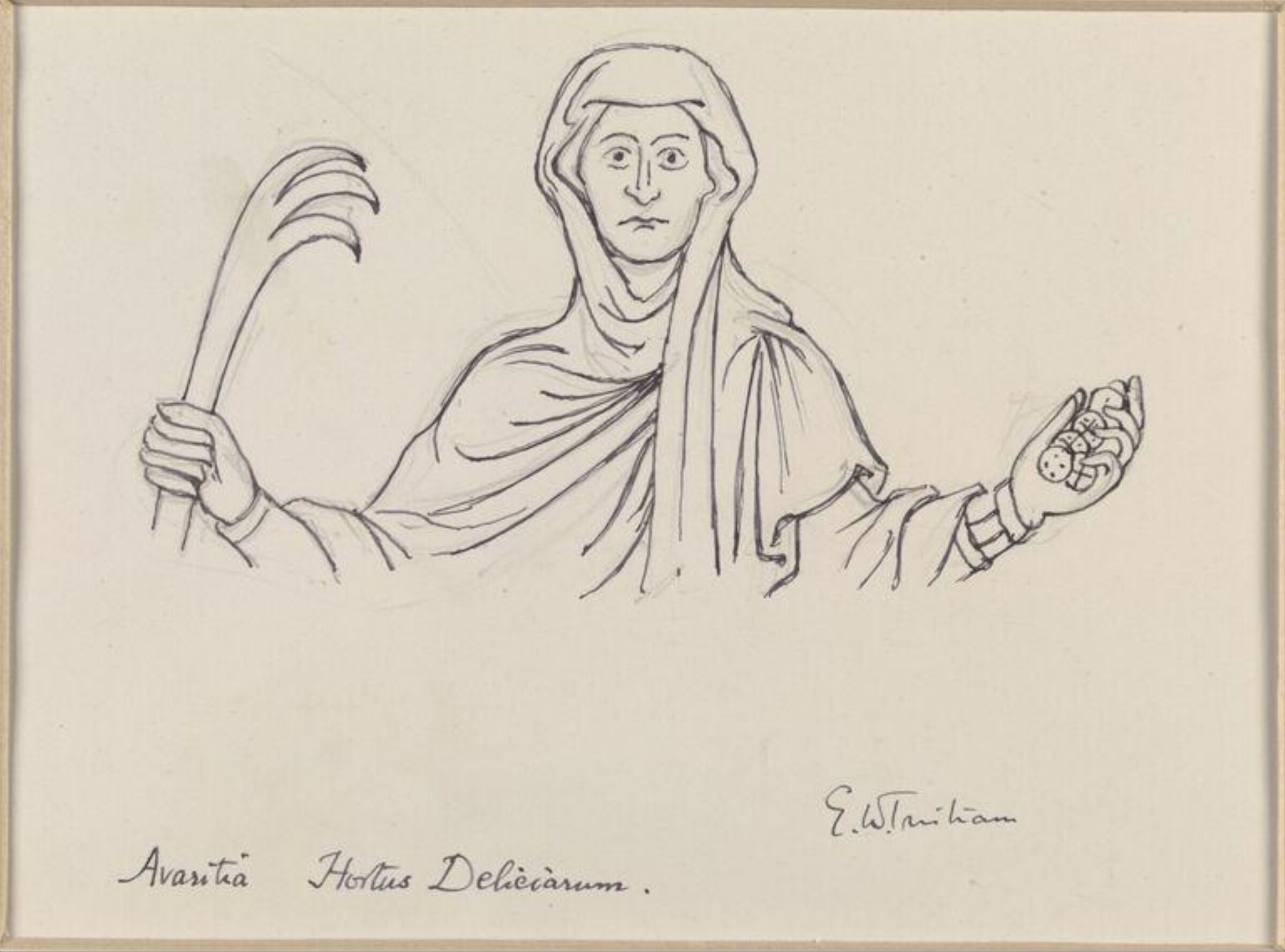 Drawing, Ernest William Tristram, начало XX века