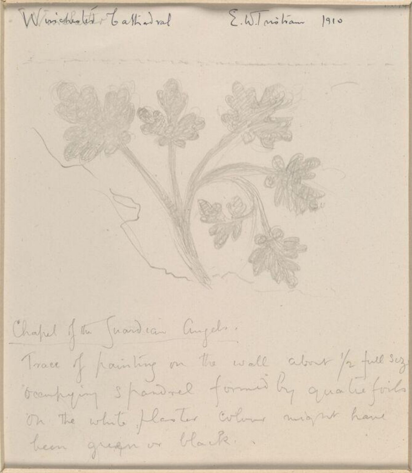 Drawing, Ernest William Tristram, 1910