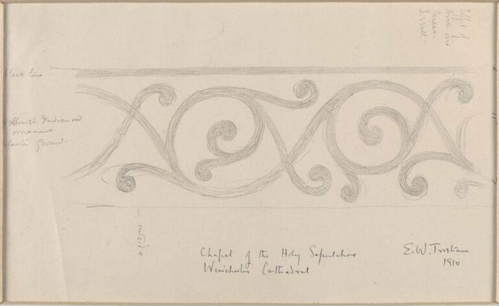 Drawing, Ernest William Tristram, 1910