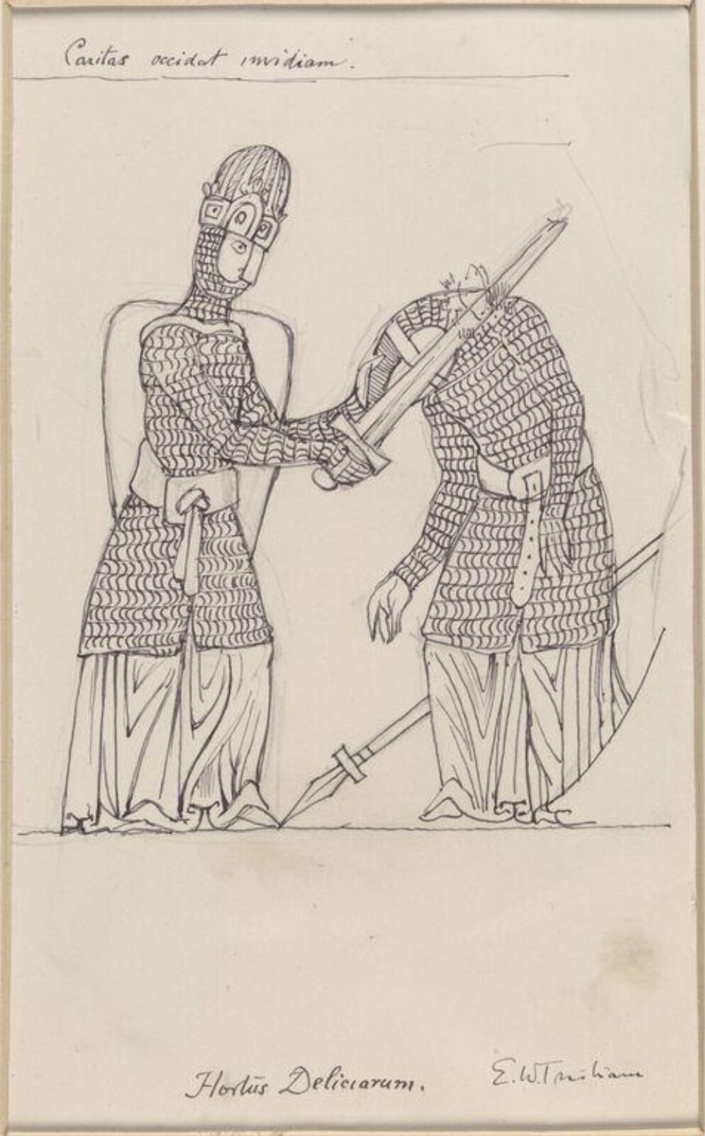 Drawing, Ernest William Tristram, early 20th century
