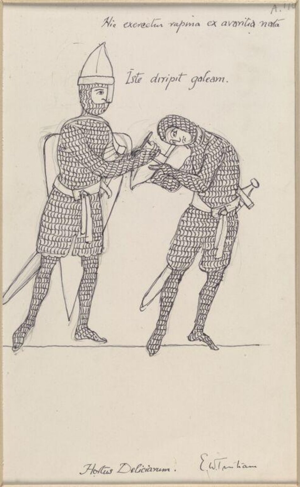 Drawing, Ernest William Tristram, early 20th century