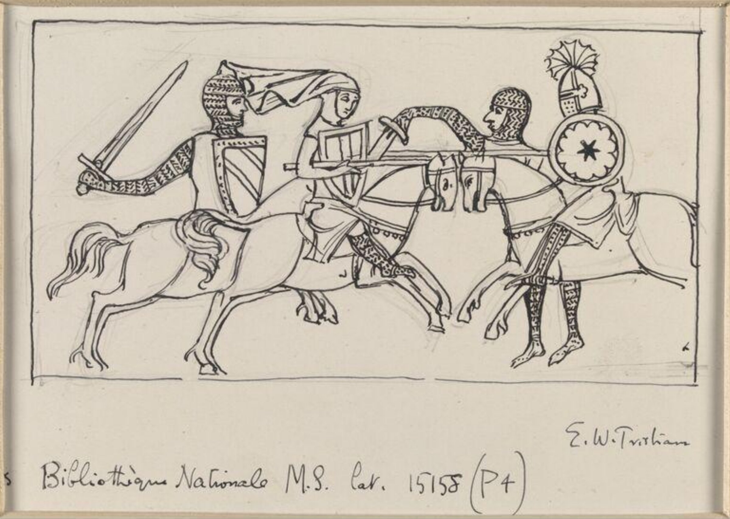 Drawing, Ernest William Tristram, начало XX века