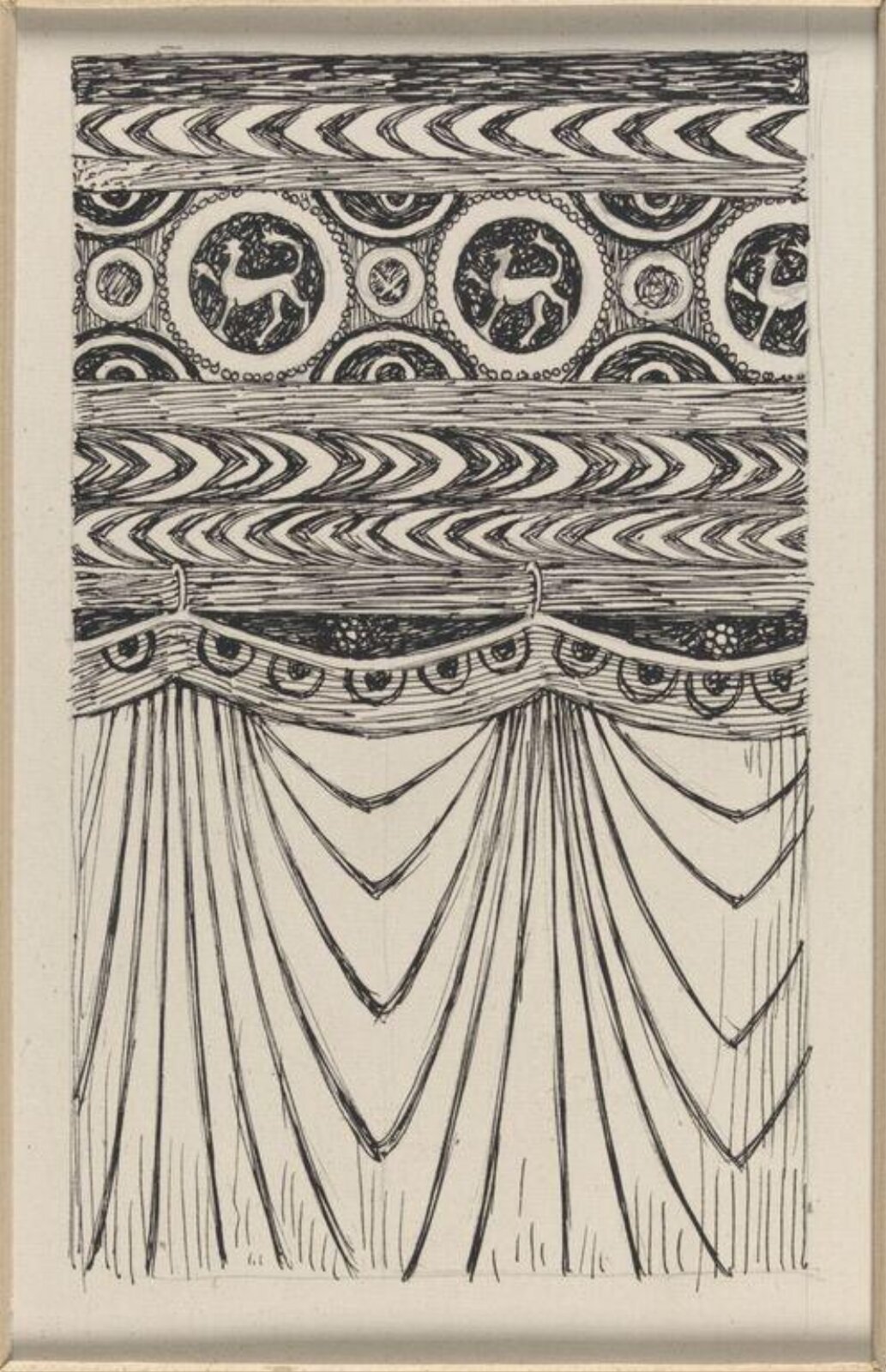 Drawing, Ernest William Tristram, early 20th century