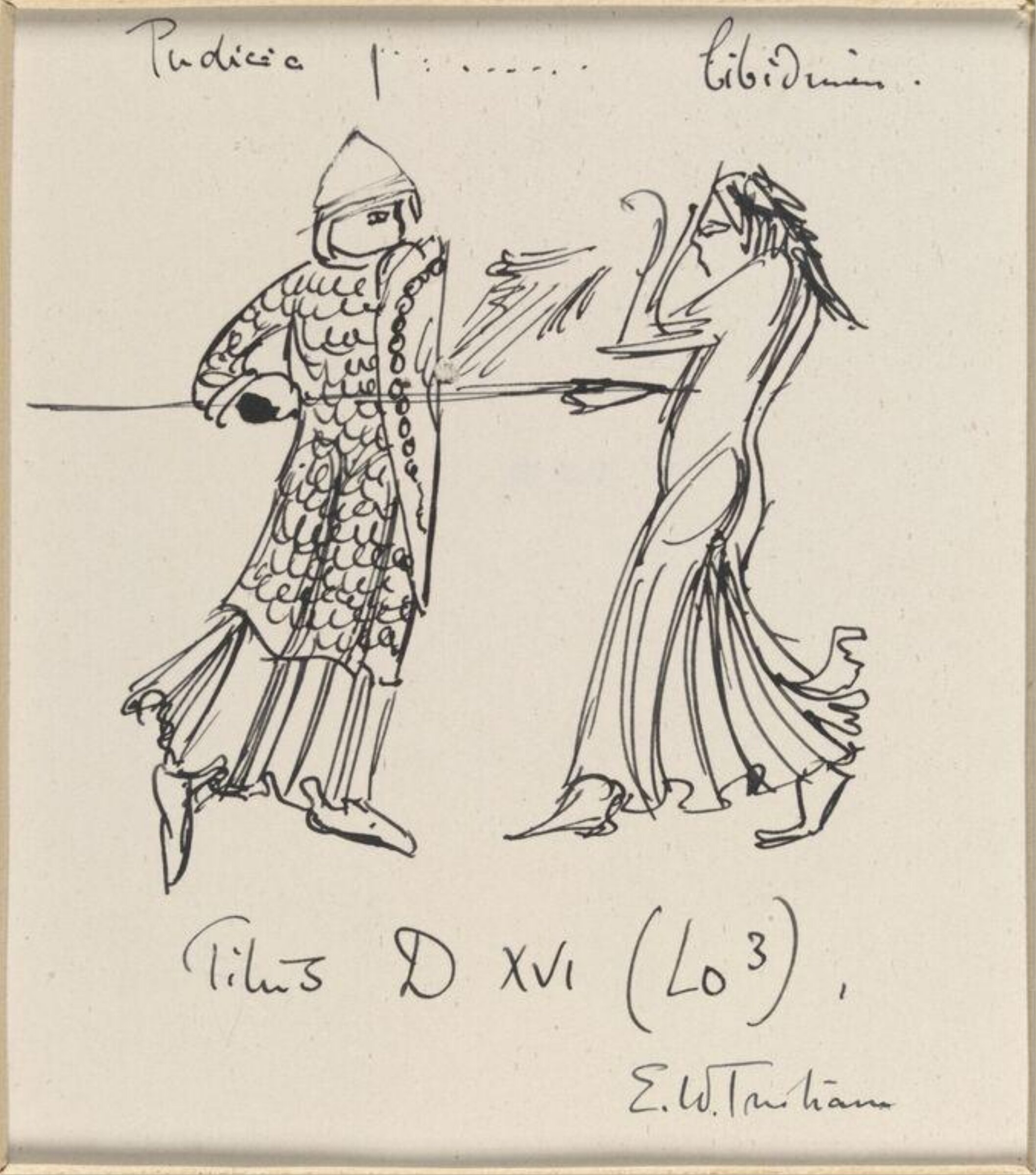 Drawing, Ernest William Tristram, начало XX века