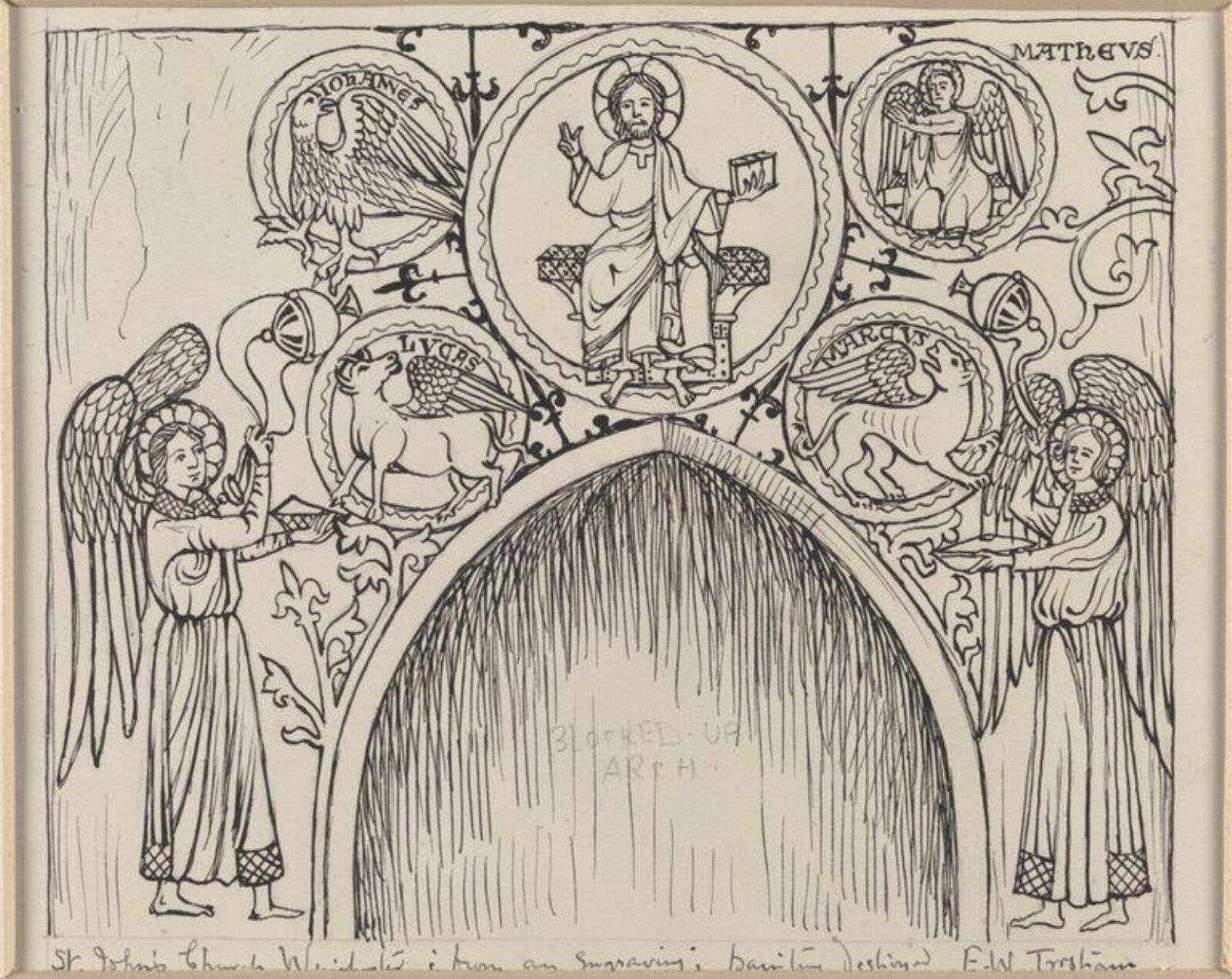 Drawing, Ernest William Tristram, начало XX века
