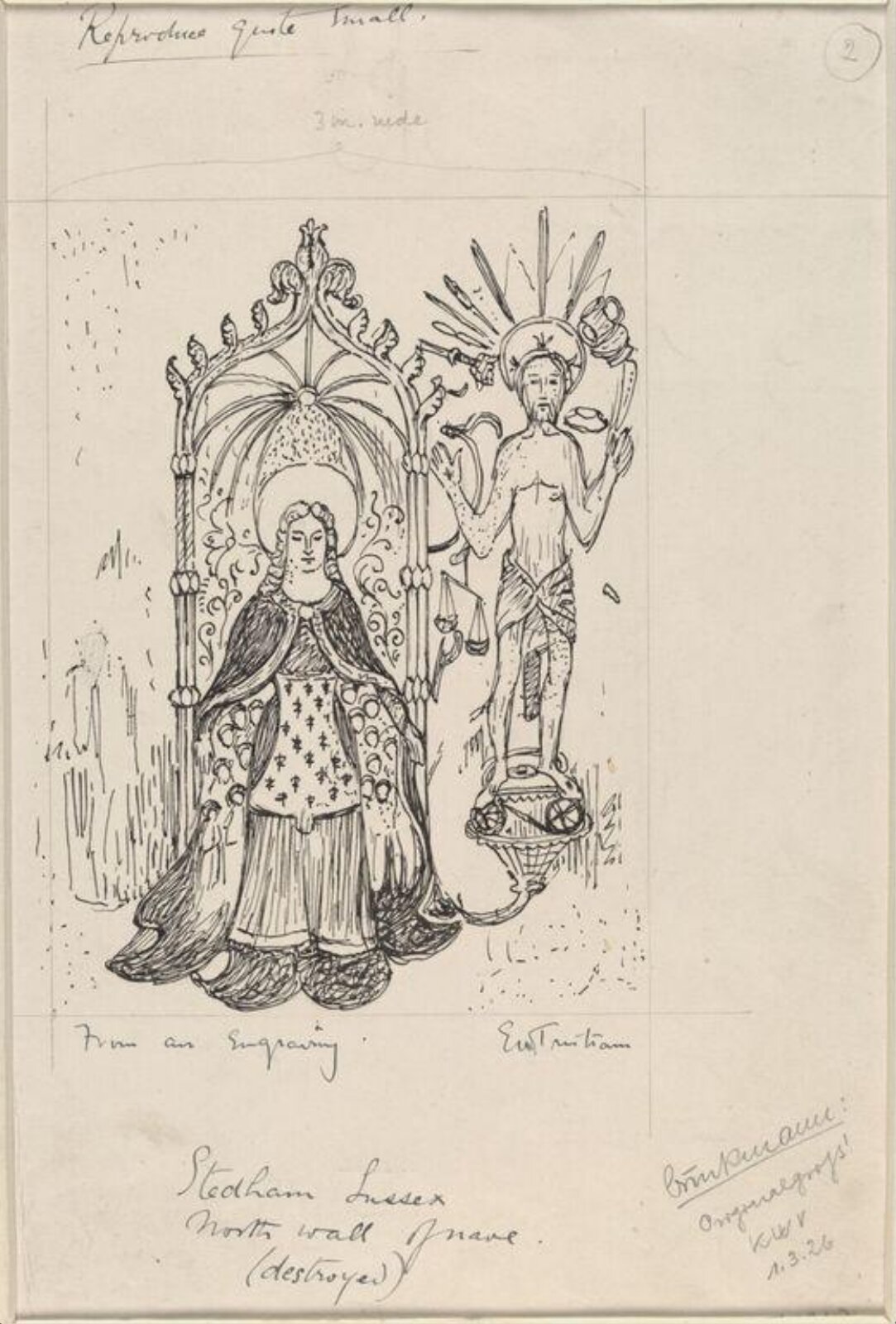 Drawing, Ernest William Tristram, XX век