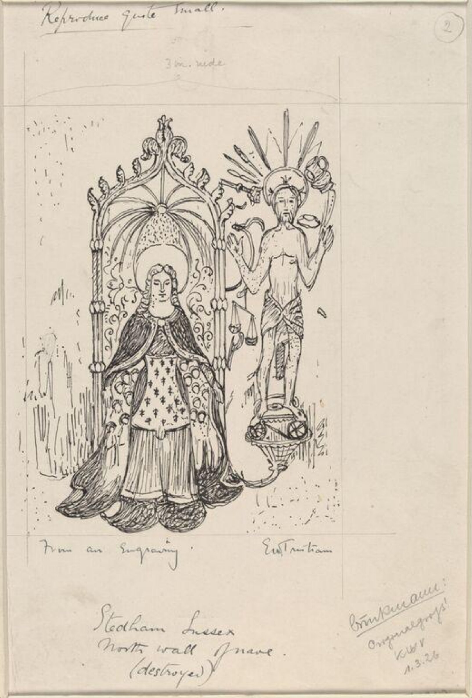 Drawing, Ernest William Tristram, XX век