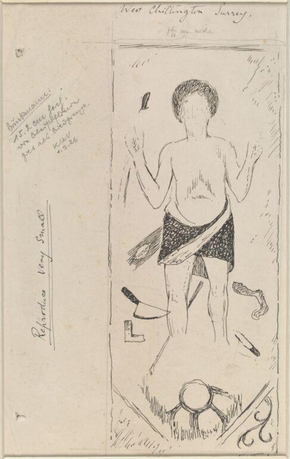 Drawing, Ernest William Tristram, 20th century