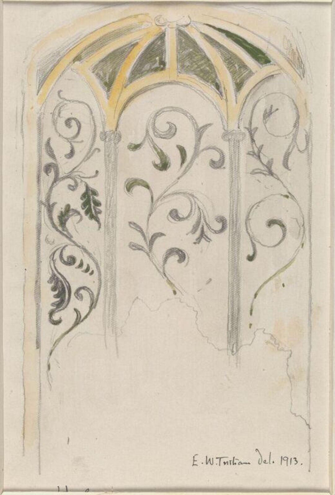Drawing, Ernest William Tristram, 1913
