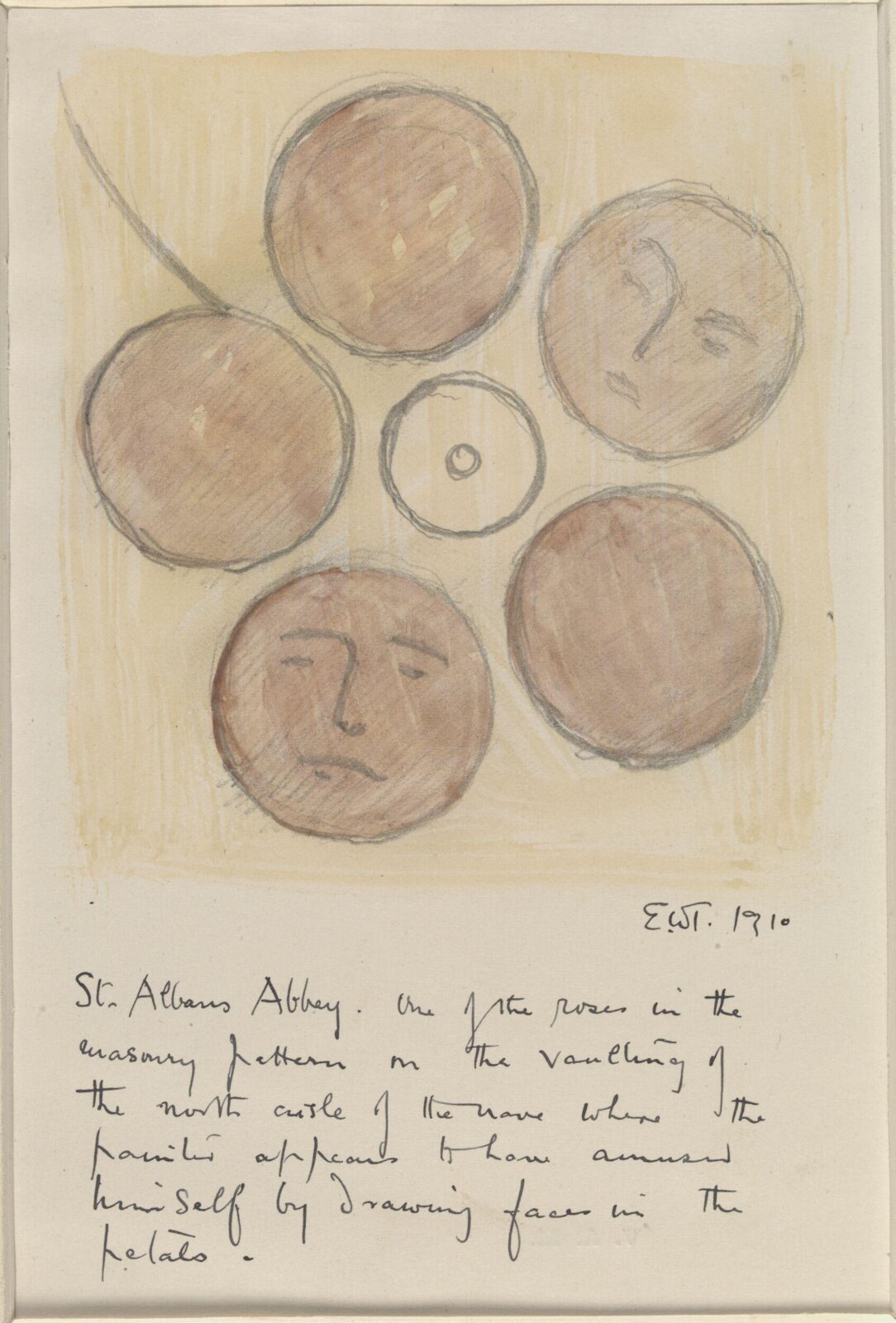 Drawing, Ernest William Tristram, 1910