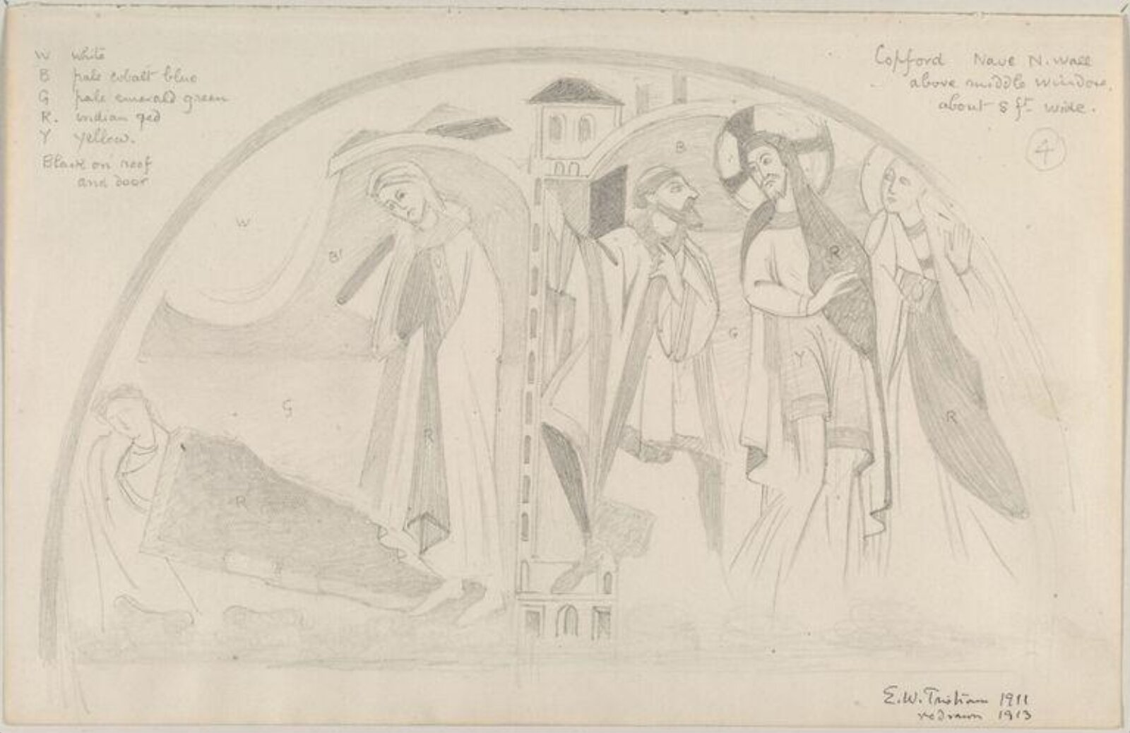Drawing, Ernest William Tristram, ca. 1911