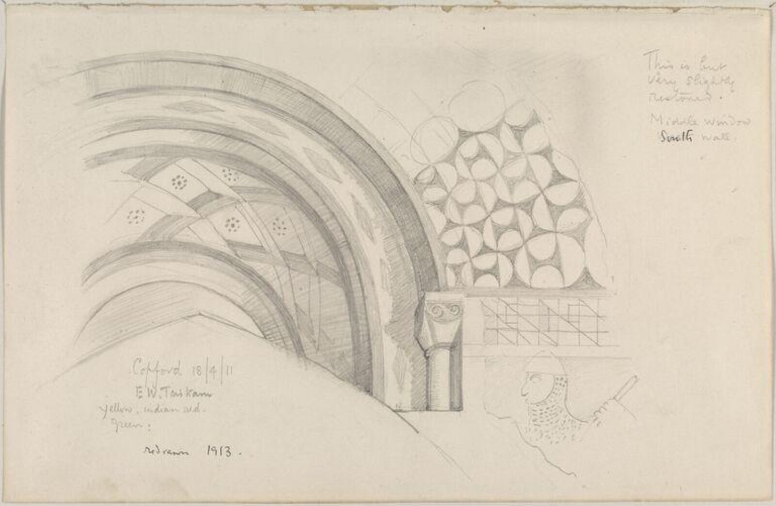 Drawing, Ernest William Tristram, 1911