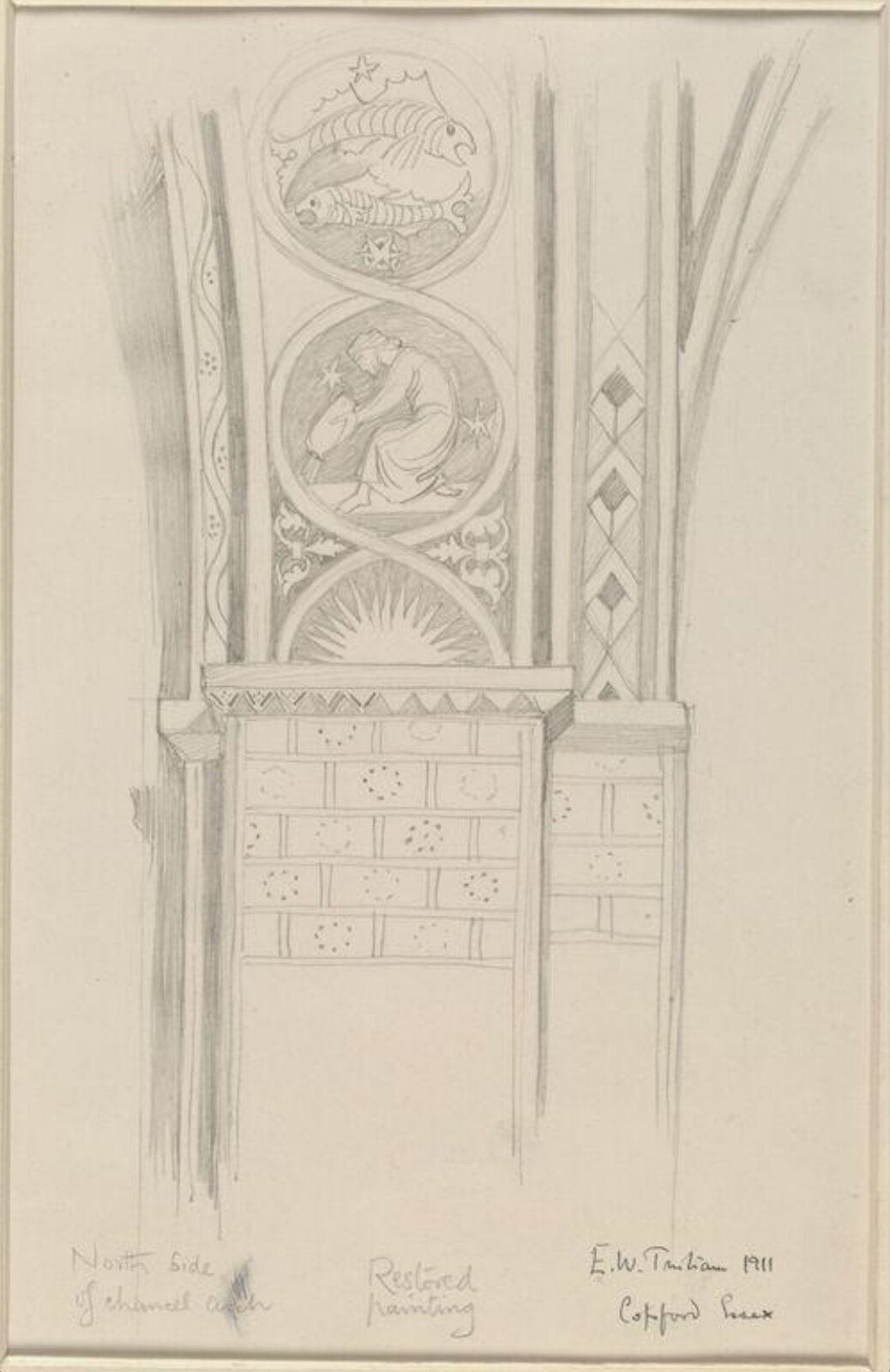 Drawing, Ernest William Tristram, 1911
