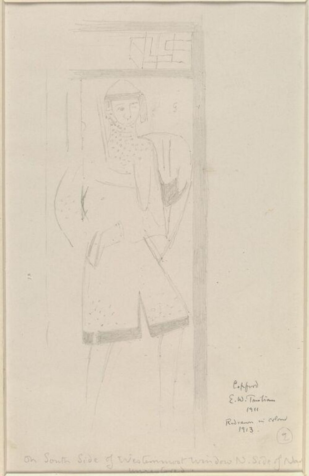 Drawing, Ernest William Tristram, 1911